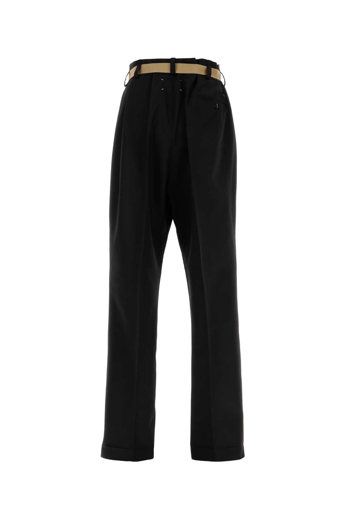 Maison Margiela Trousers With Belt In Black