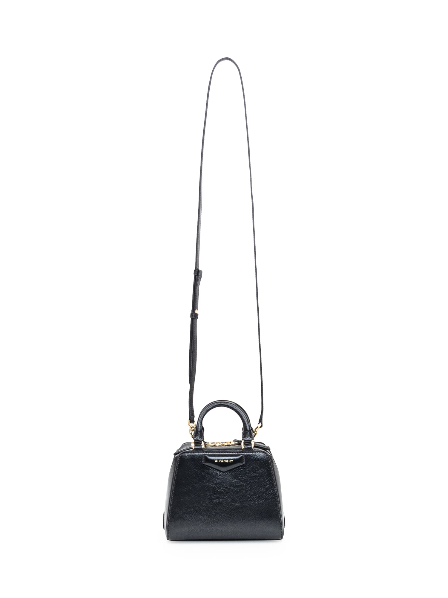 Shop Givenchy Antigona Cube Nano Bag In Black