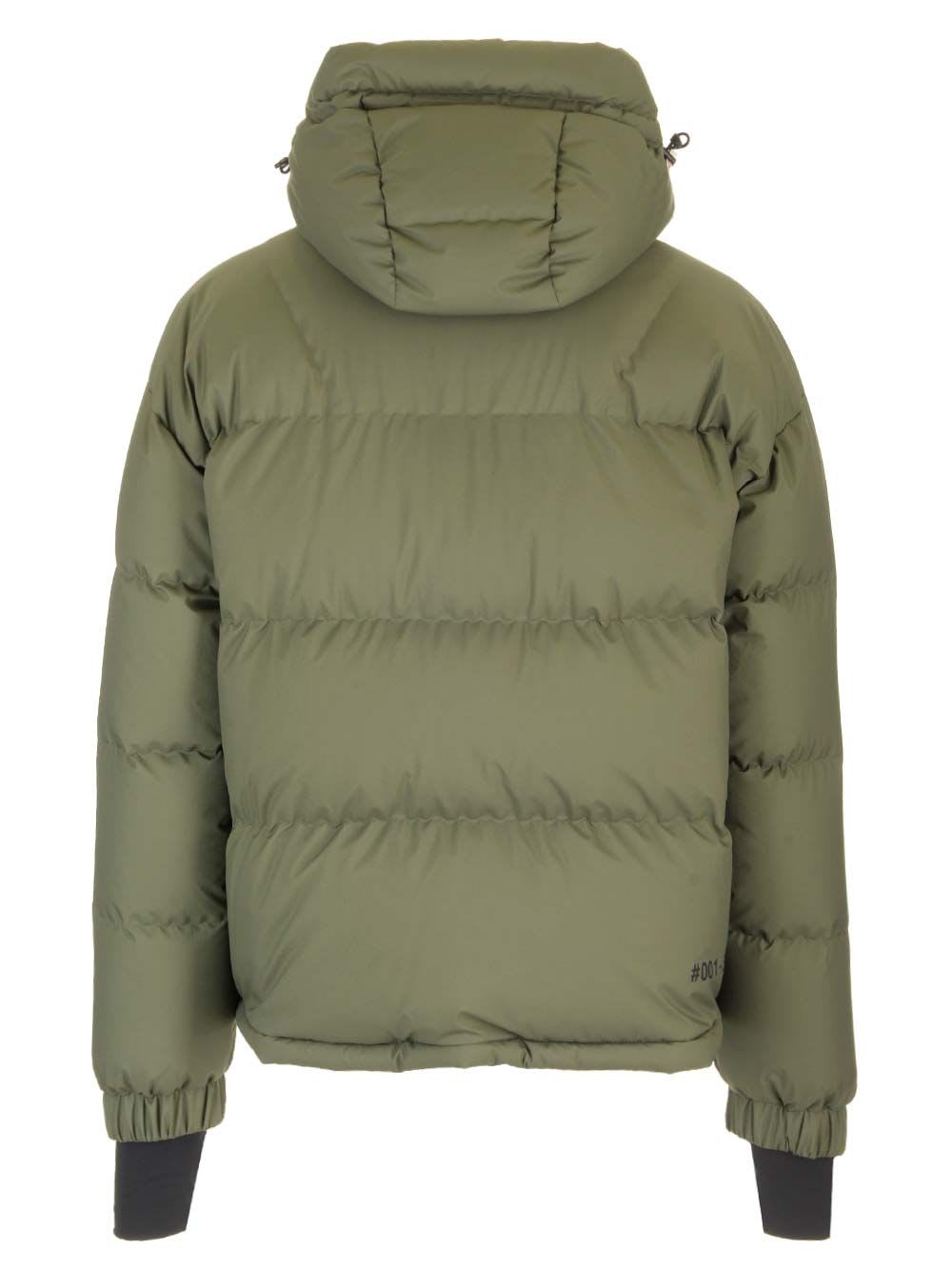 Shop Moncler Coraia Gore-tex Short Down Jacket In Green