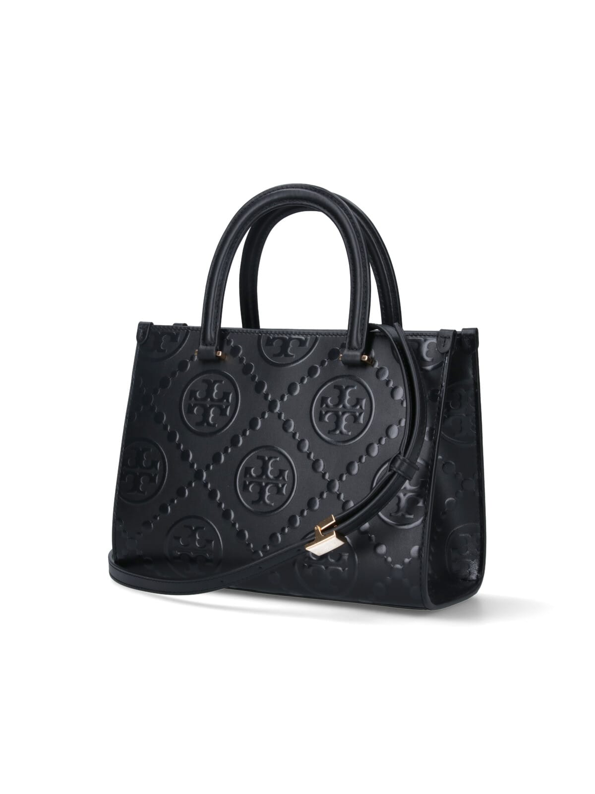 Tory Burch T Monogram Medium Tote Bag In Black