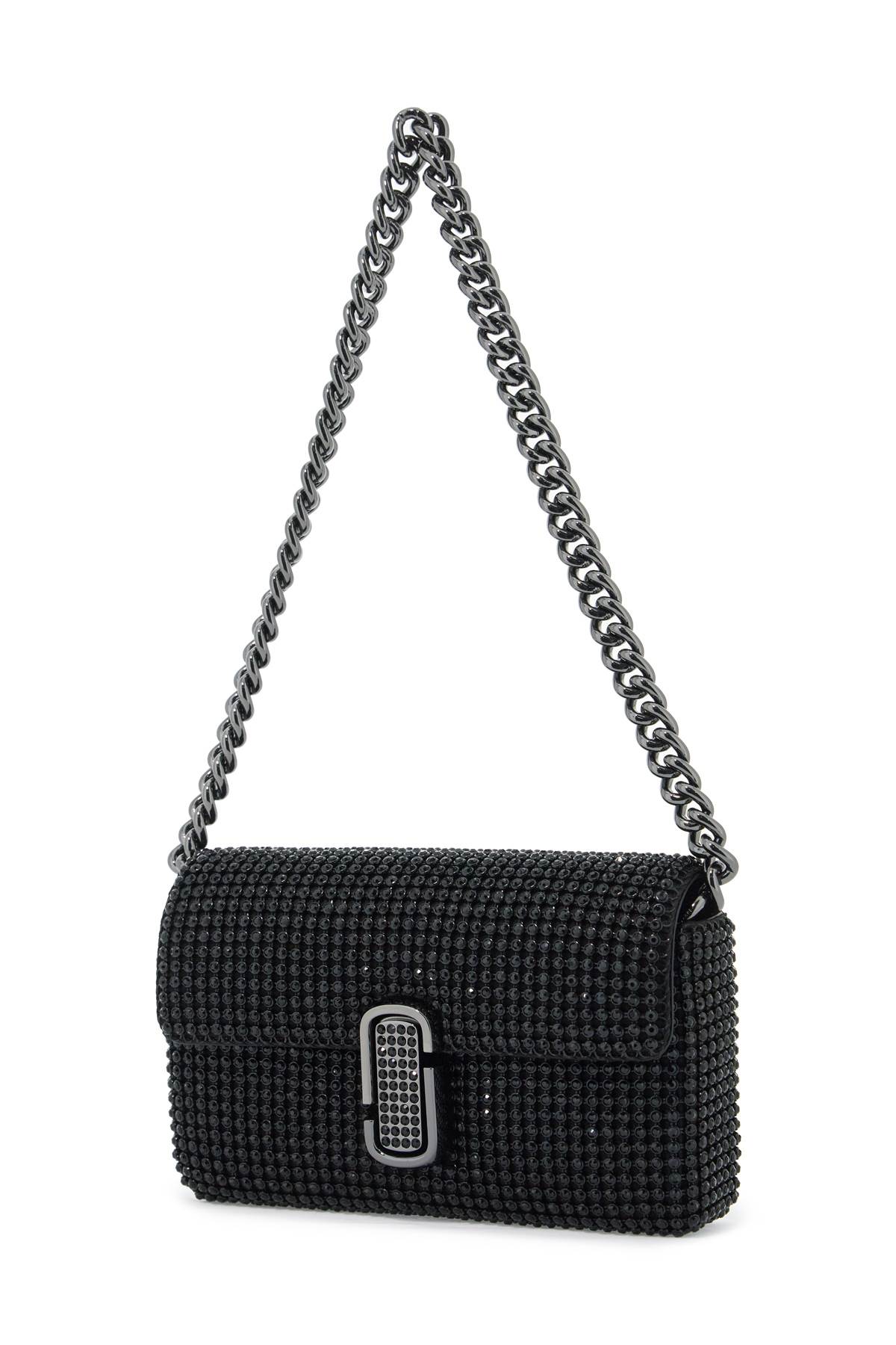 Shop Marc Jacobs The Rhinestone J Marc Mini Shoulder Bag By In Black (black)