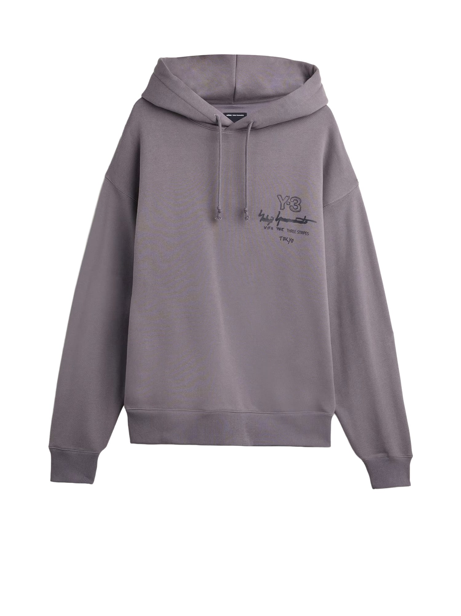 Y-3 Hooded Sweater With Drawstring And Ribbed Details In Purple