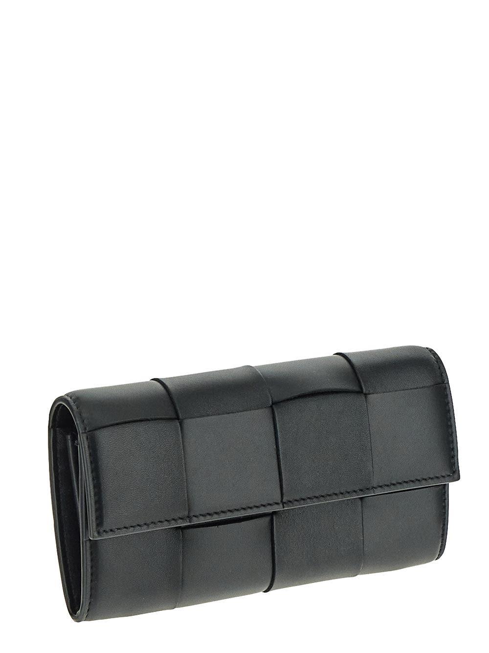 Shop Bottega Veneta Intrecciato Wallet In Black