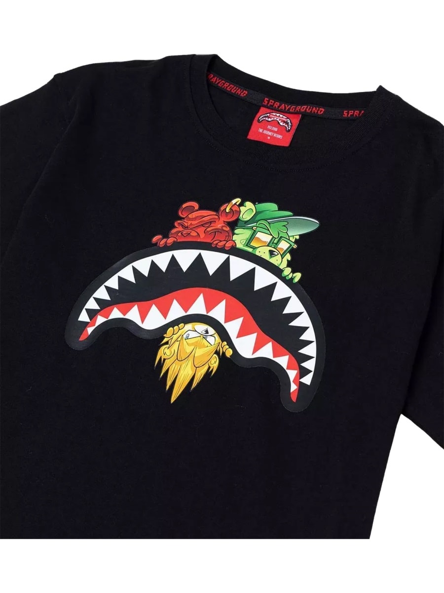 Sprayground Sharks In Paris T-shirt In Multi