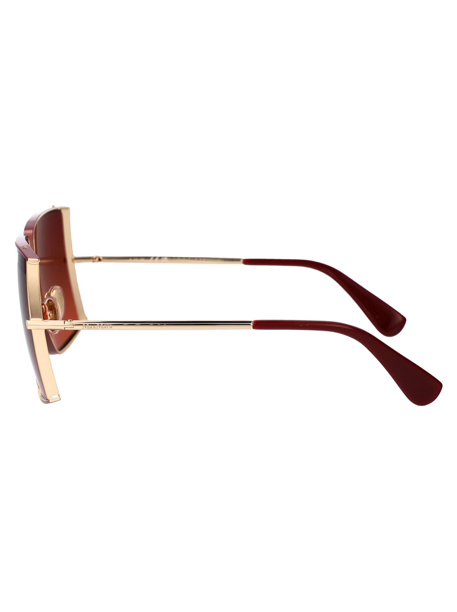 Shop Max Mara Mm0120/s Sunglasses In Gold Red