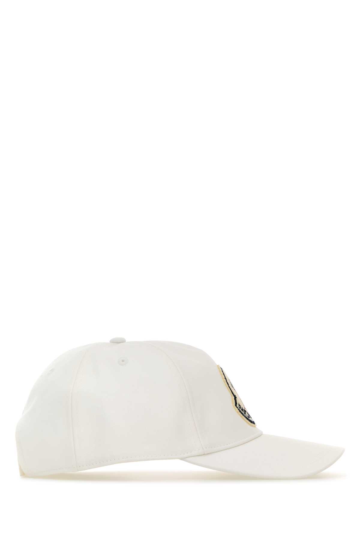 Shop Moncler White Cotton Baseball Cap In 034