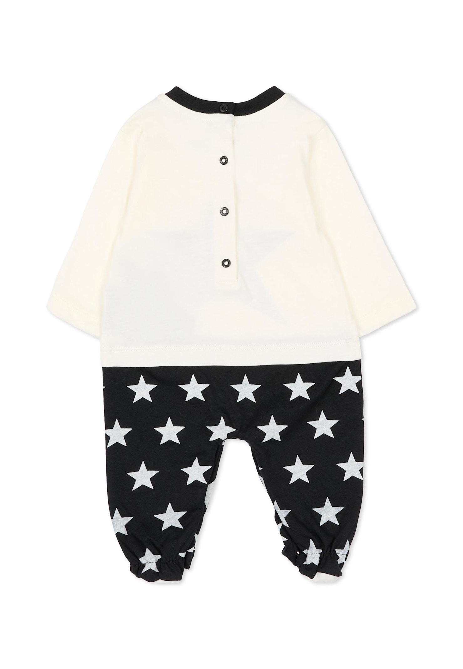 Balmain White Set For Baby Boy With Stars In Multi