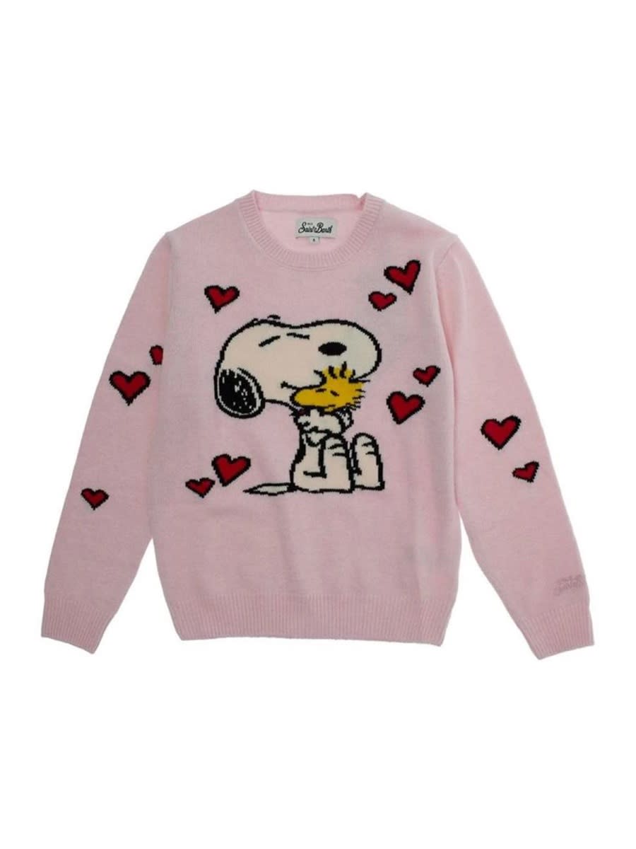 Mc2 Saint Barth Kids' Snoopy Jersey In Pink