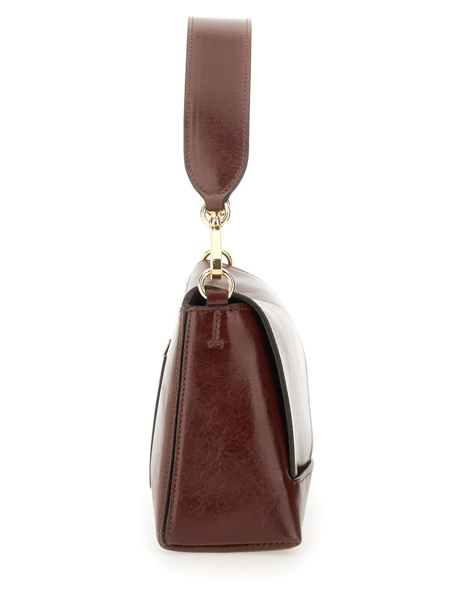 Shop Wandler Leather Oscar Bag In Bordeaux