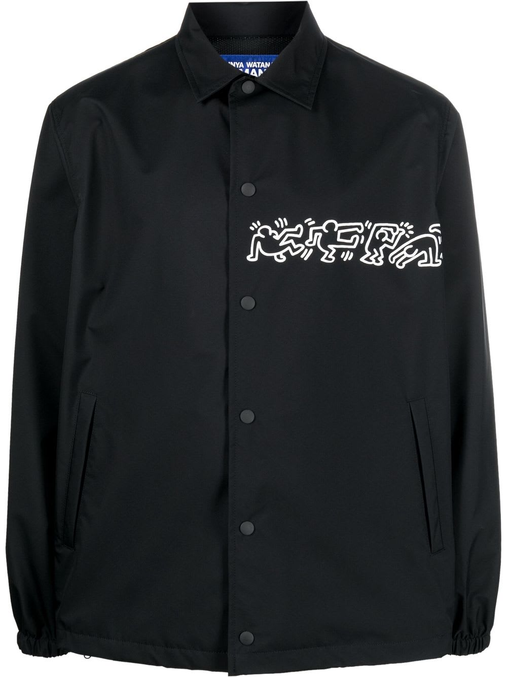 Junya Watanabe Keith Haring Print Nylon Jacket In Black