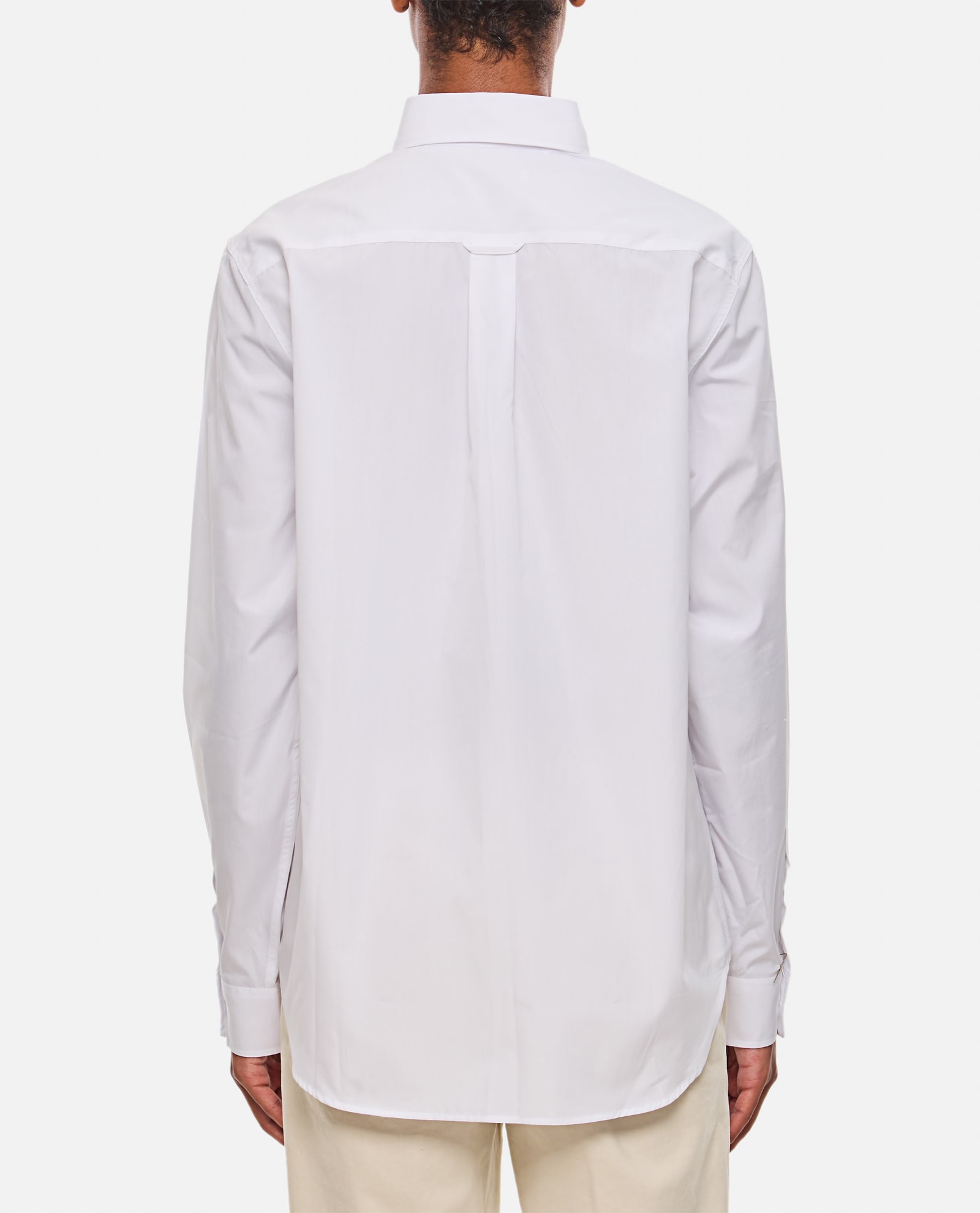 Shop Maison Kitsuné Fox Head Classic Shirt In White