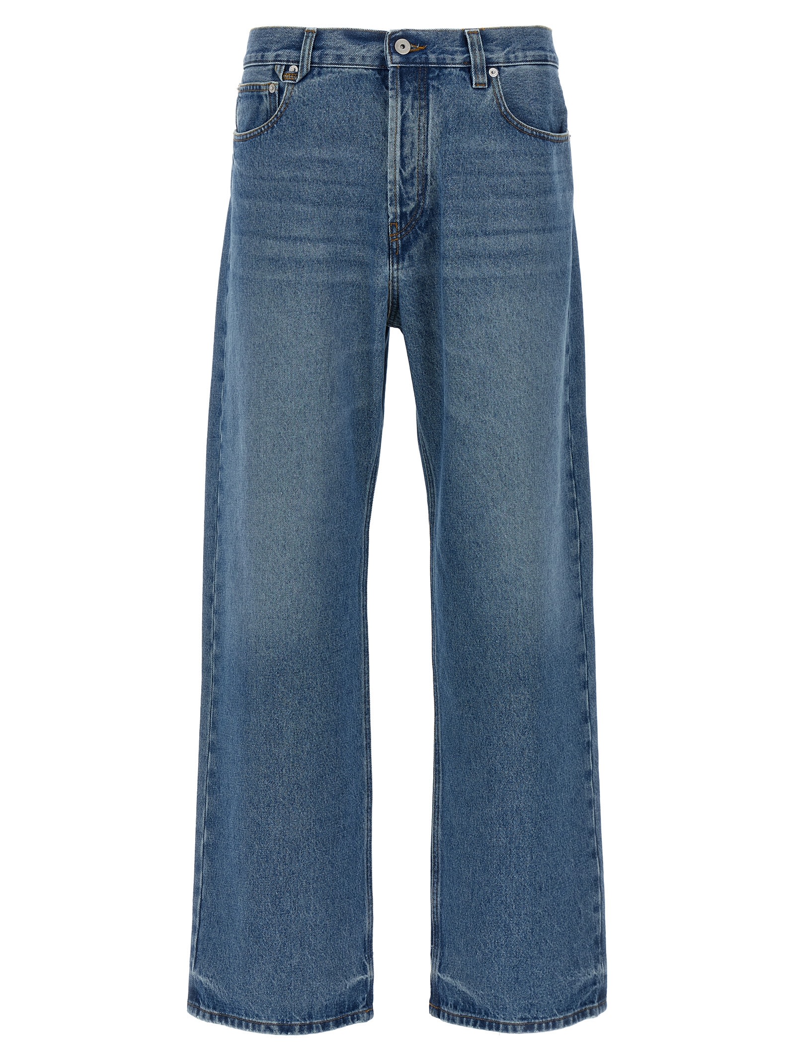 Jacquemus Denim Trousers Featuring Belt Loops In Blue