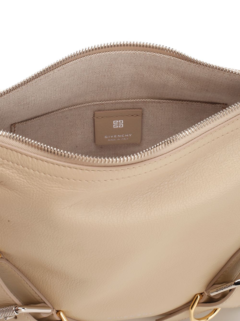 Shop Givenchy Voyou Small Shoulder Bag In Beige