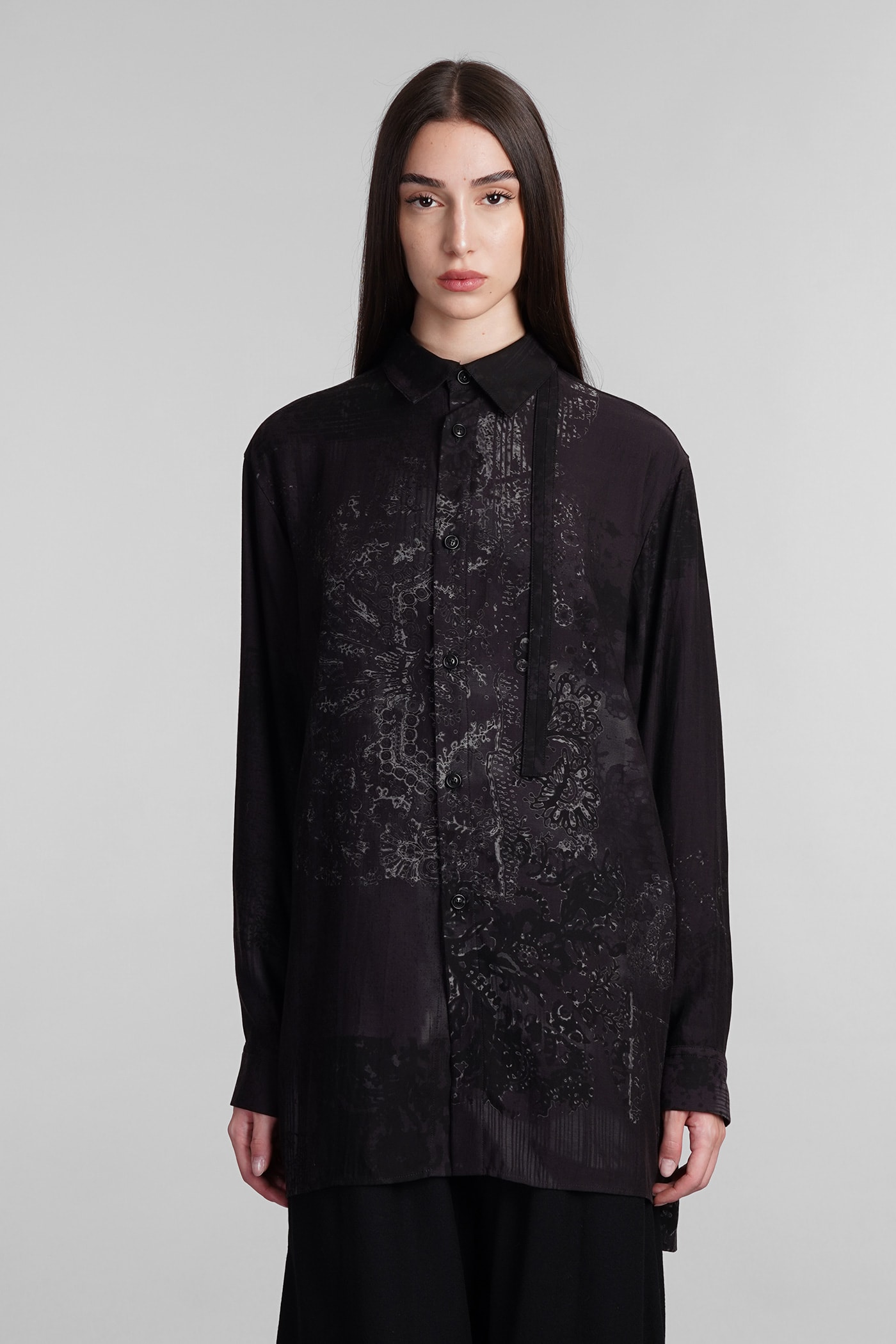 Shirt In Black Polyamide Polyester