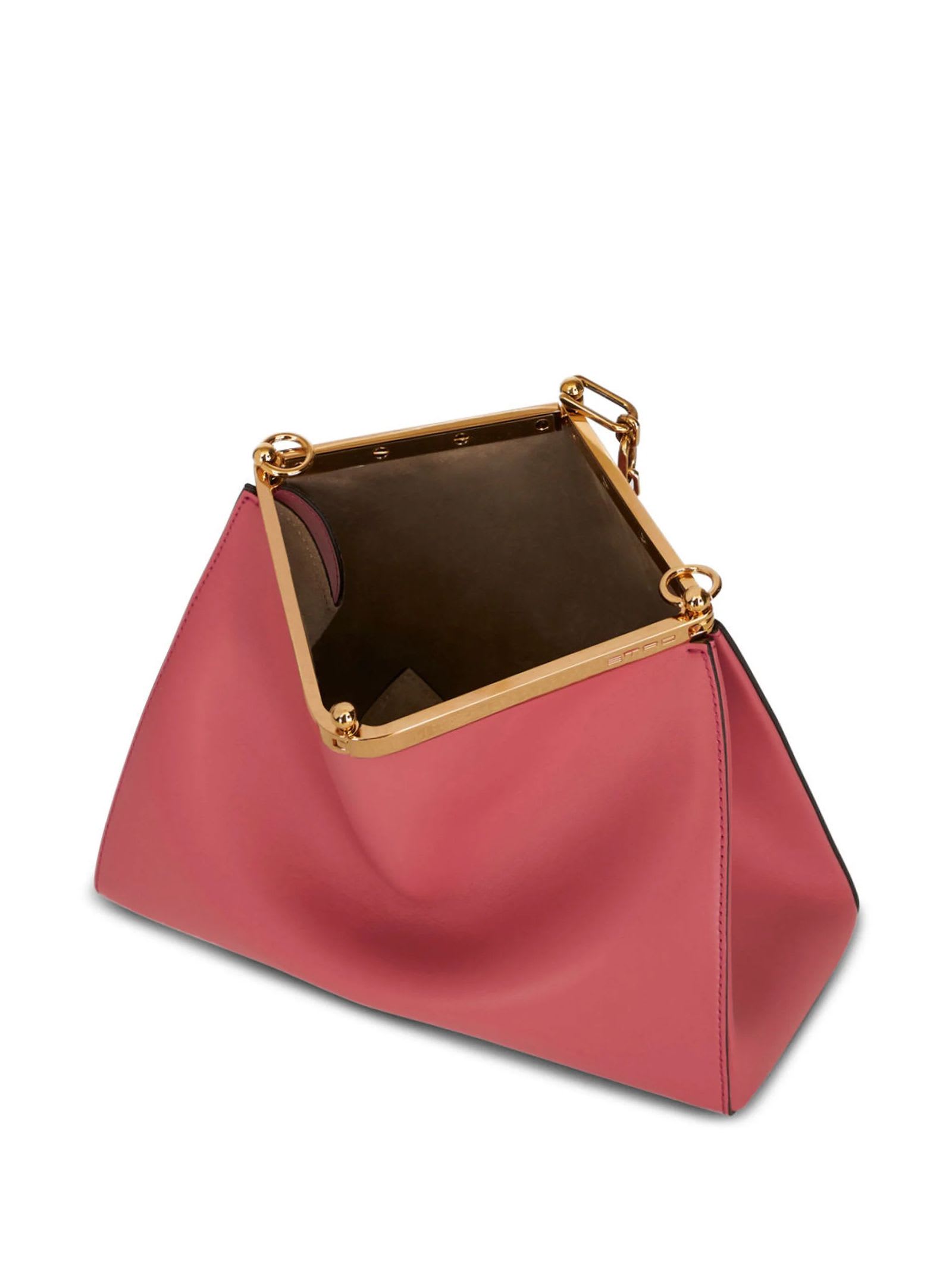 Shop Etro Pink Medium Vela Shoulder Bag