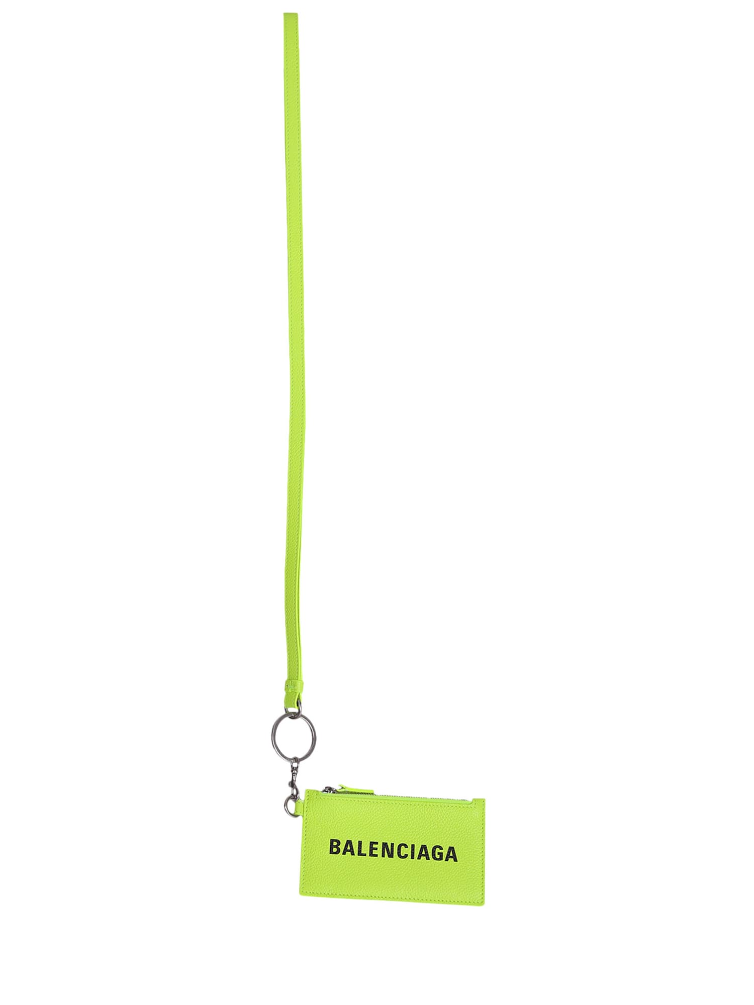 Balenciaga Branded Keychain In Yellow