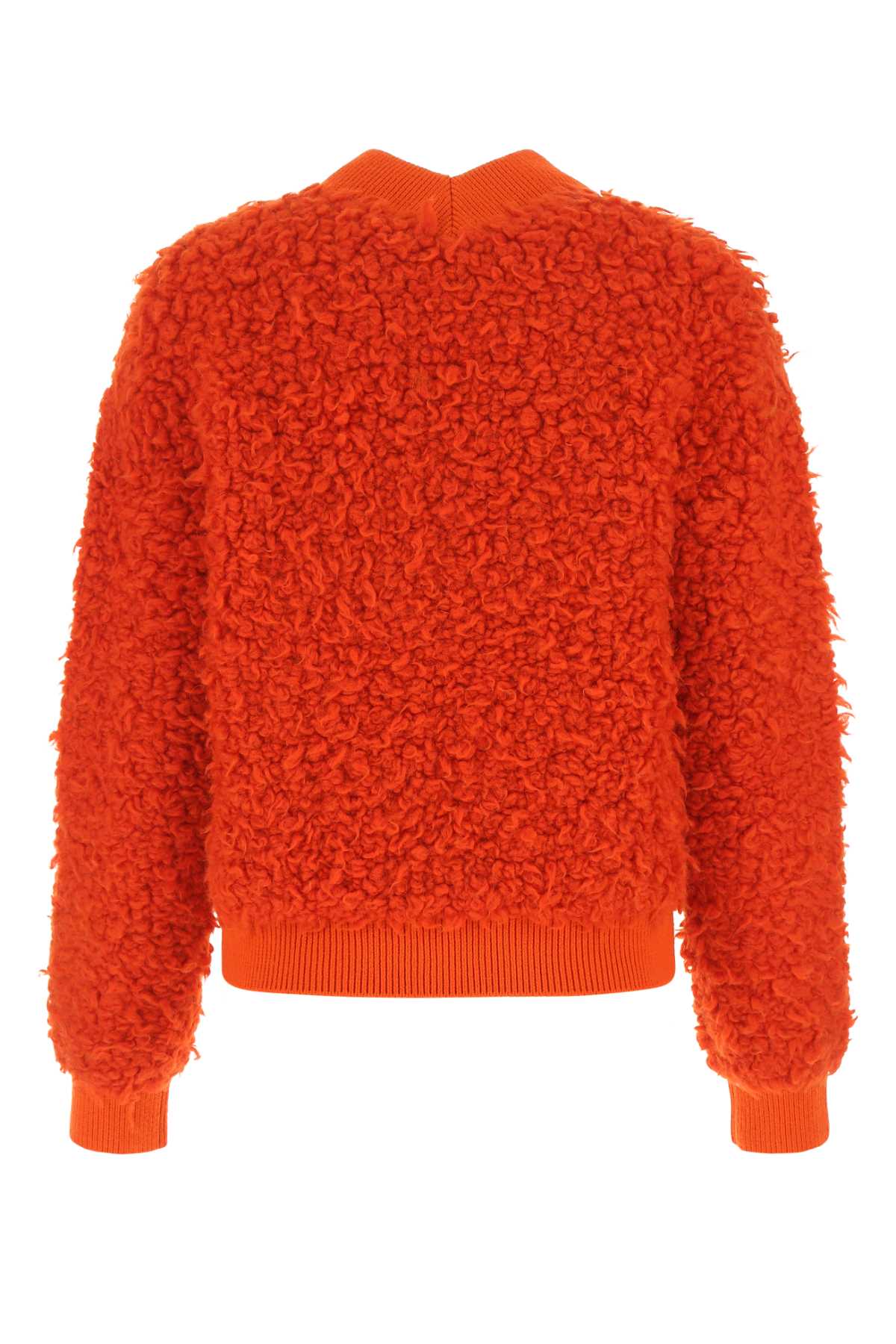 Shop Bottega Veneta Red Boucle Sweater In 6022