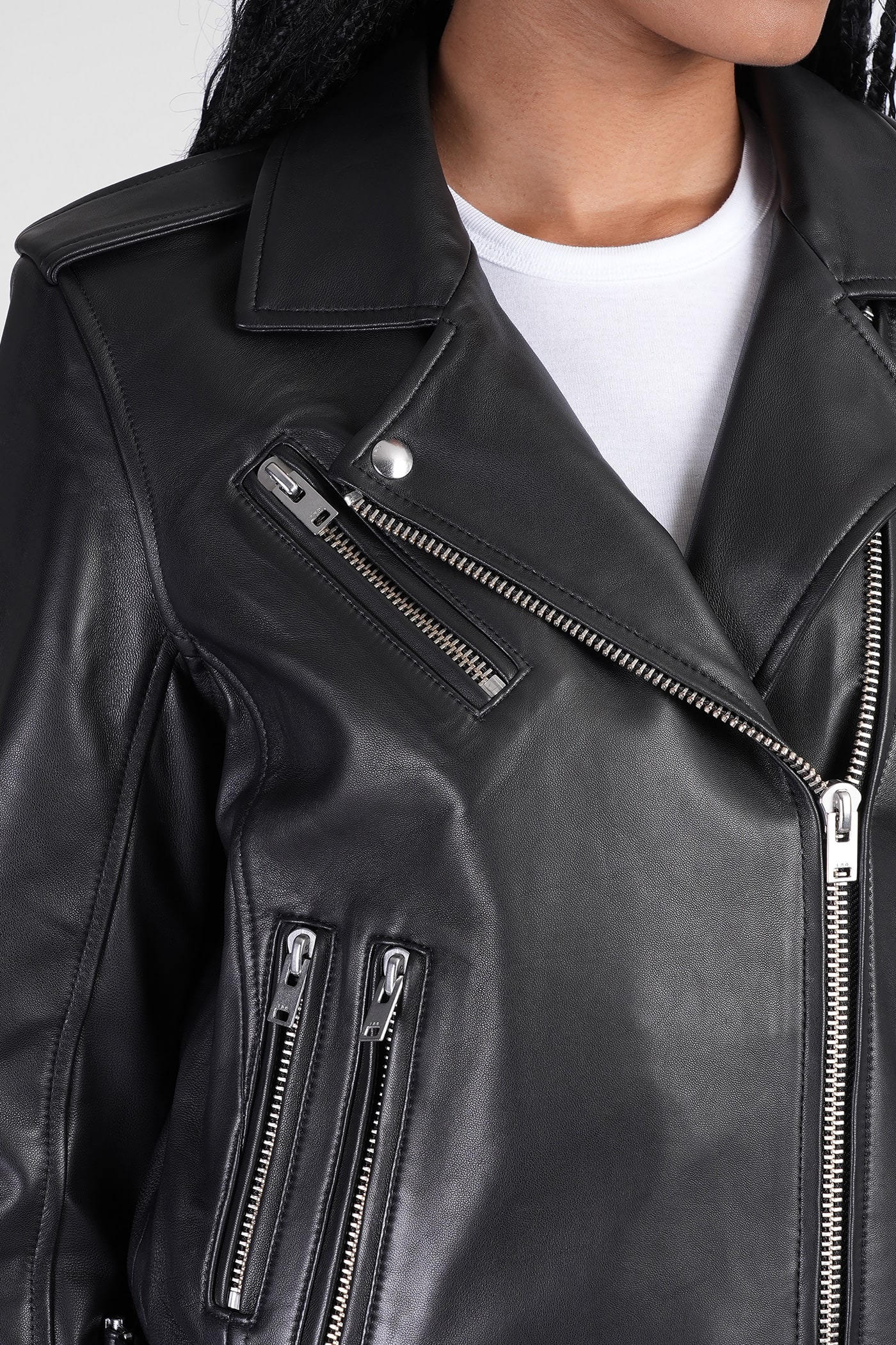 Iro Newhan Biker Biker Jacket In Black Leather