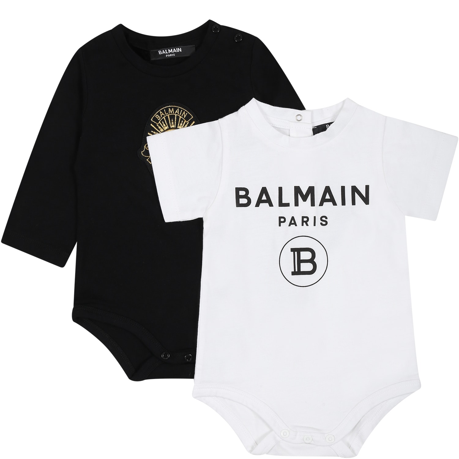 Balmain Multicolor Set For Baby Kids With Logo In White