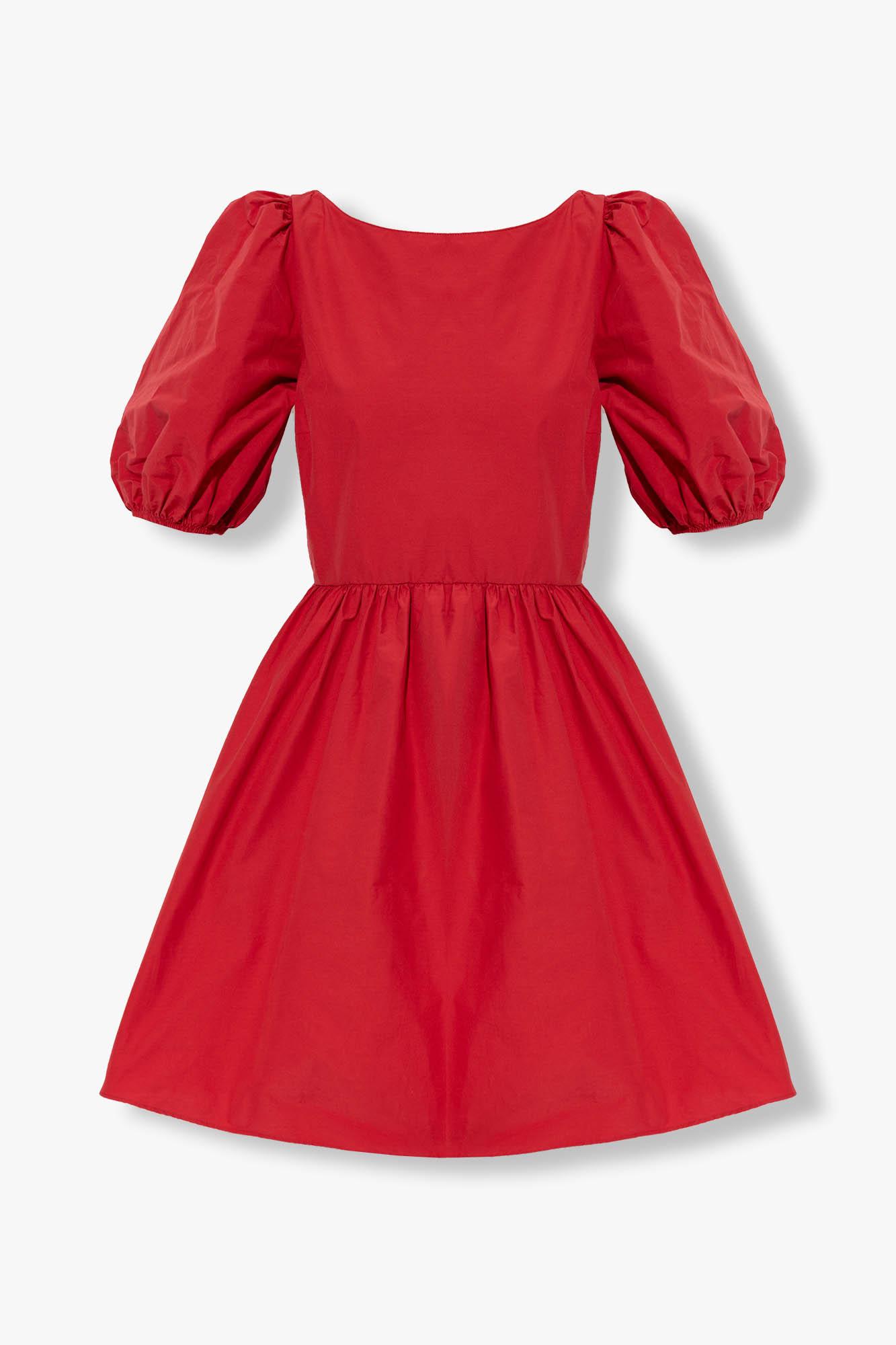 RED VALENTINO DRESS WITH PUFF SLEEVES