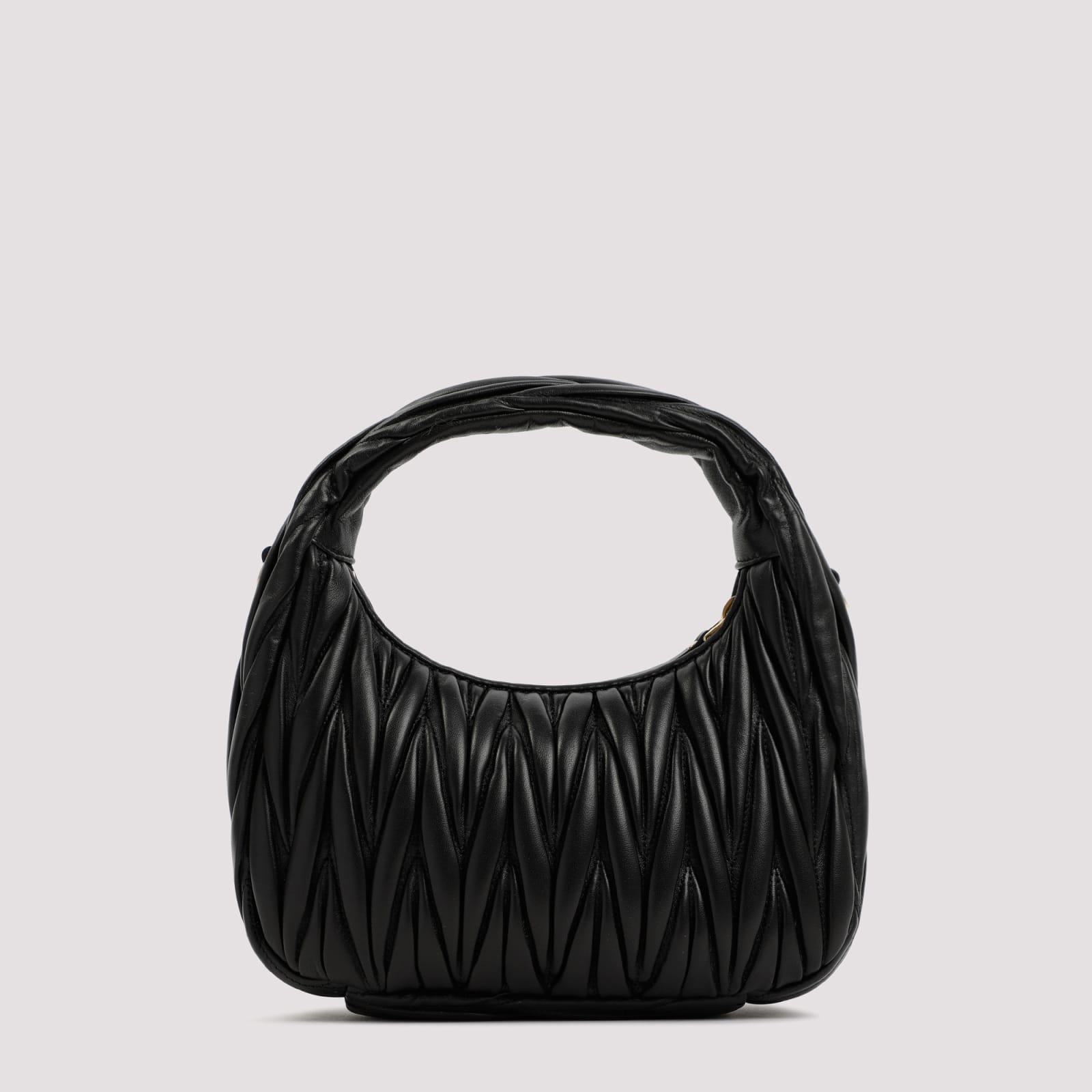 Miu Miu Black Wander Shoulder Bag In Black