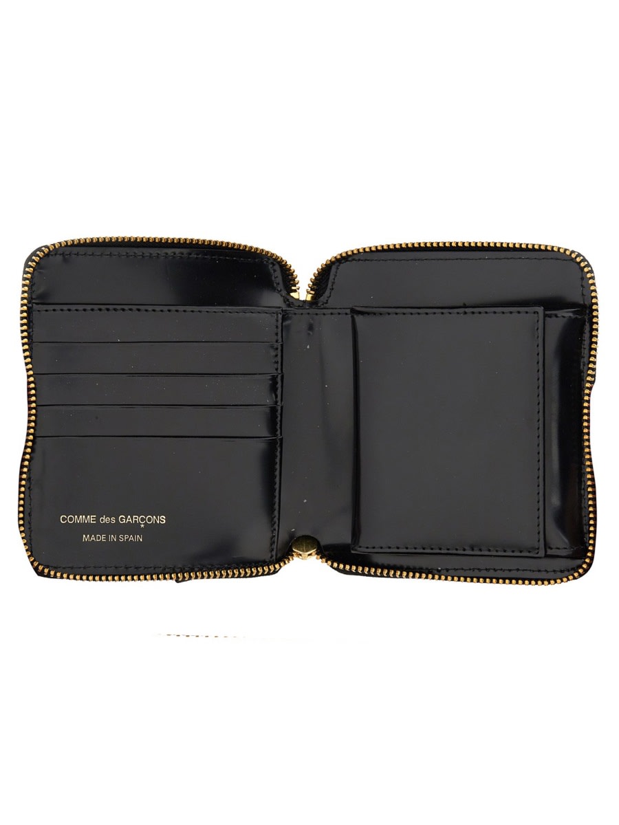 Shop Comme Des Garçons Zipped Wallet In Black