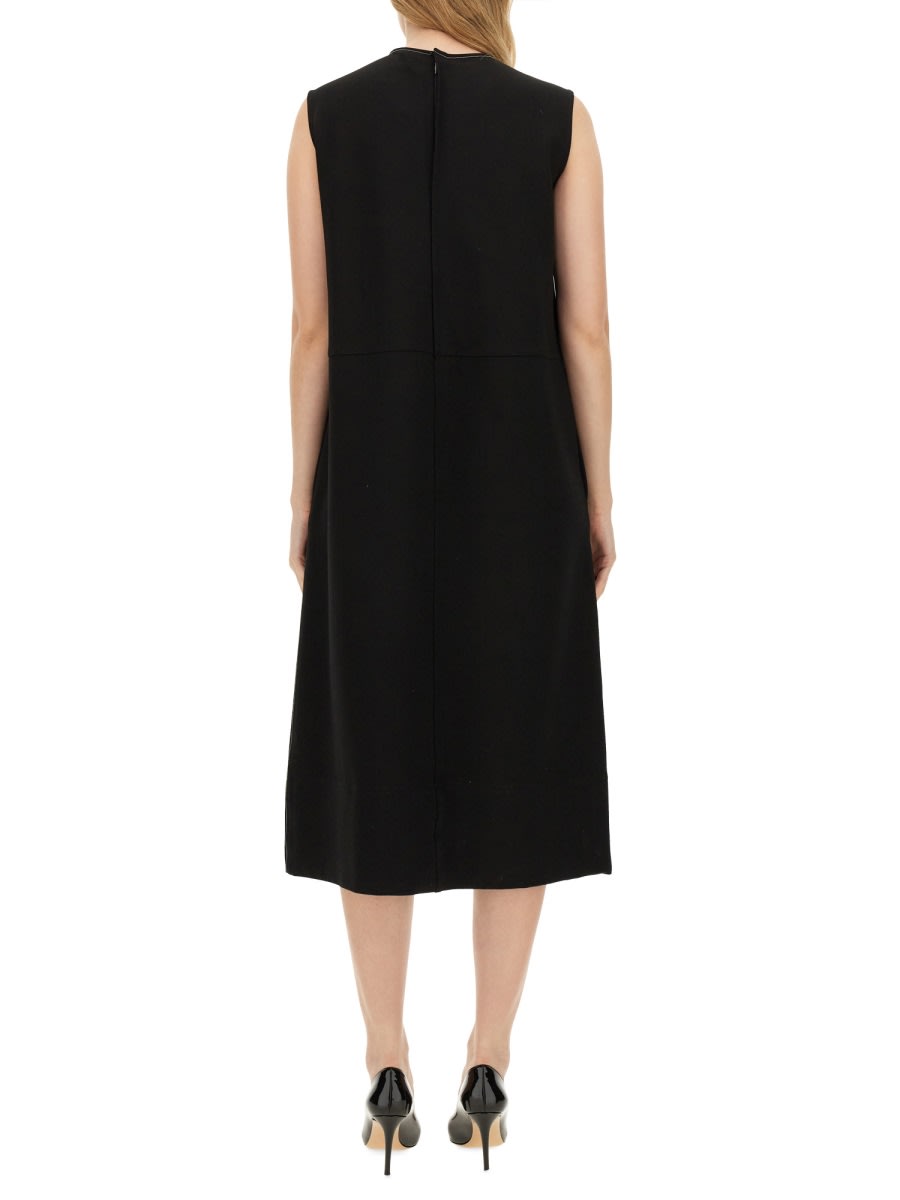 Shop Fabiana Filippi Midi Dress In Black