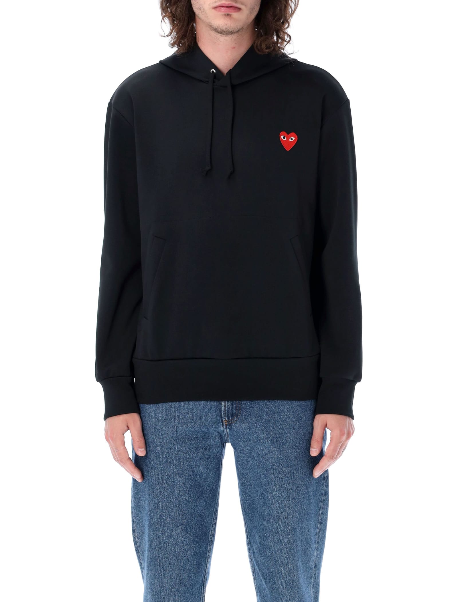 Comme des Garçons Play Hoodie With Red Heart Patch