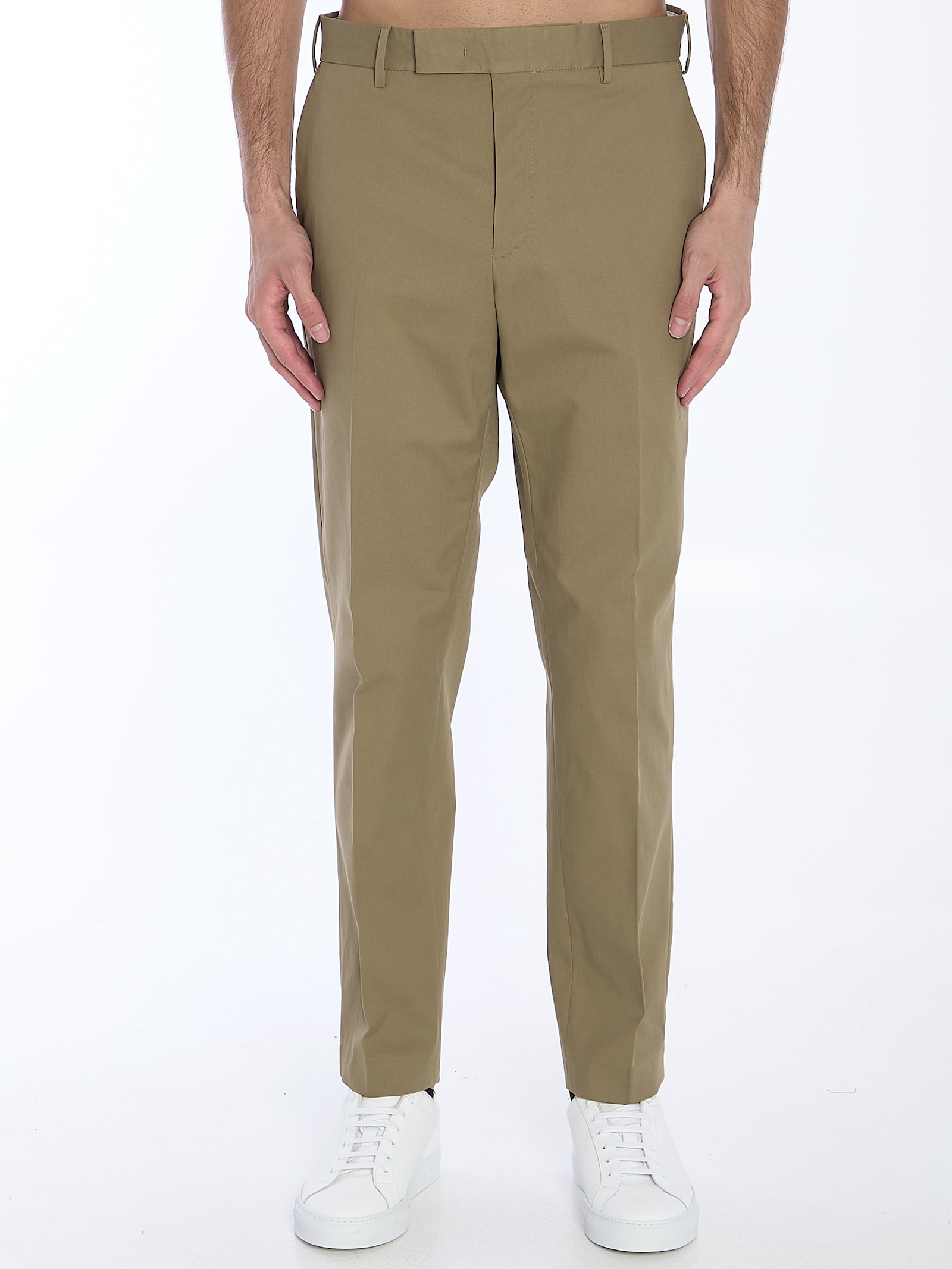 Shop Pt Torino Edge Trousers In Beige