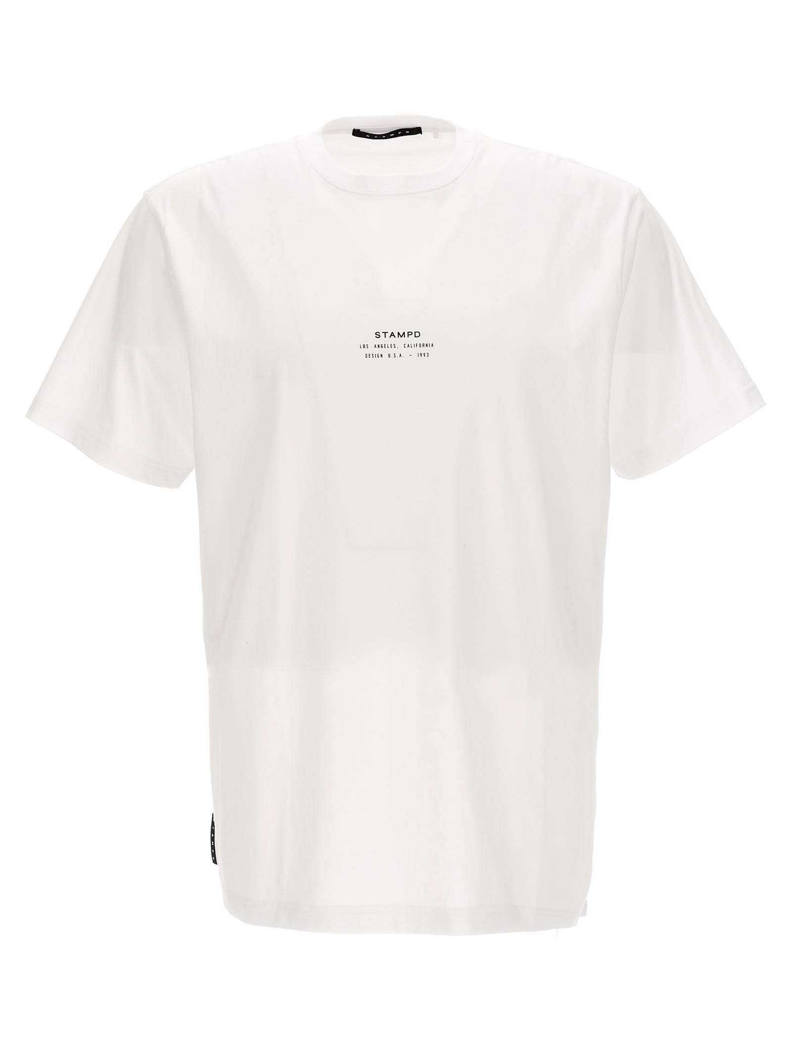 Shop Stampd T-shirt Stacked Logo In White