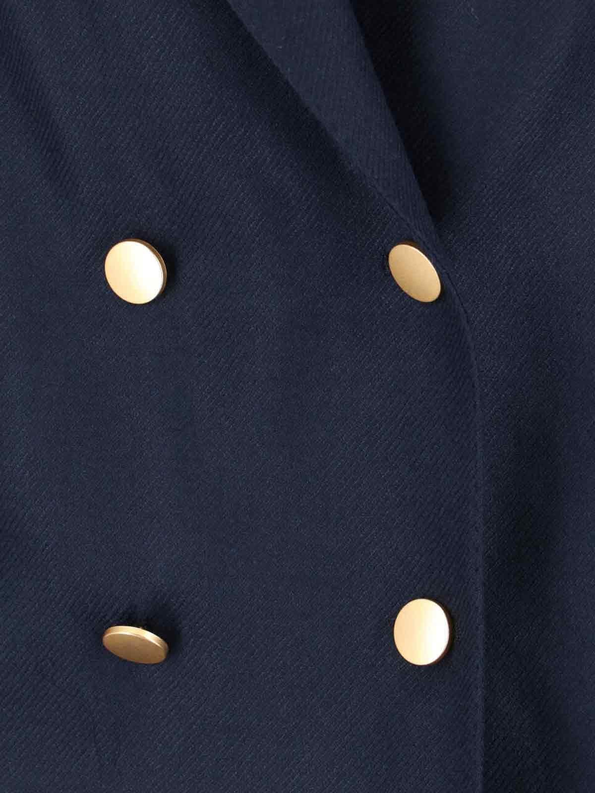 Tagliatore Tailored Double-breasted Jacket With Gold Buttons In Blue