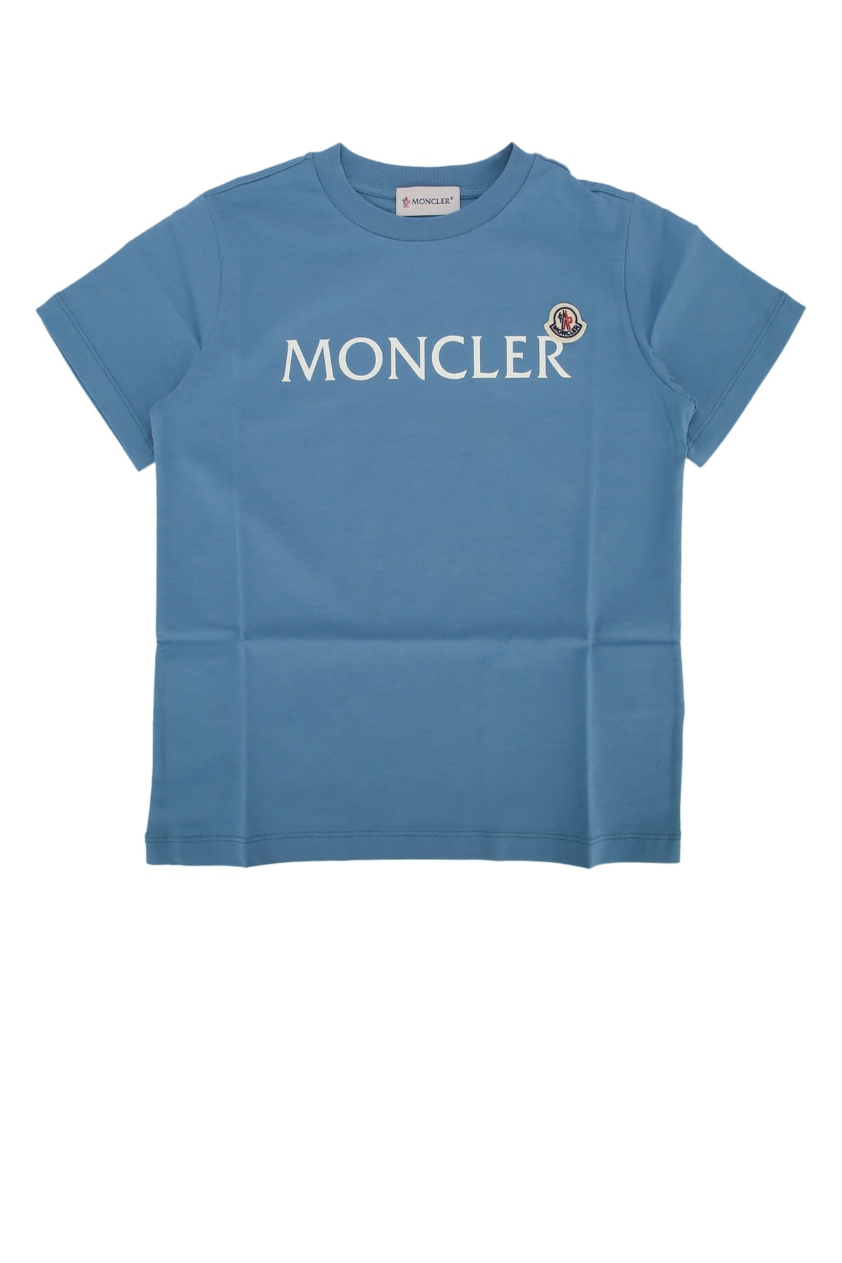Moncler Kids Ss T-shirt In Blue