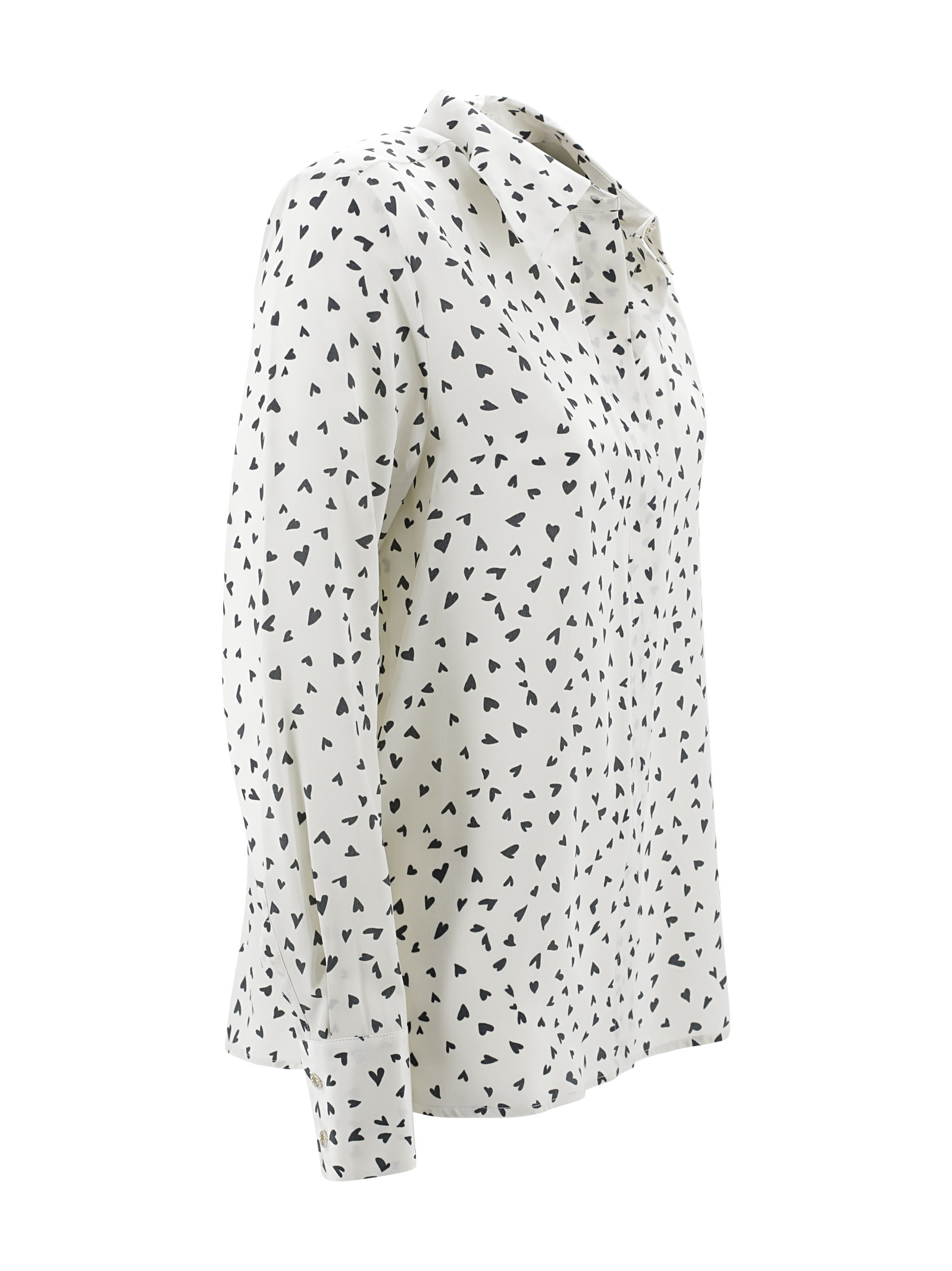 Shop Max Mara Printed Crepe De Chine Shirt In White