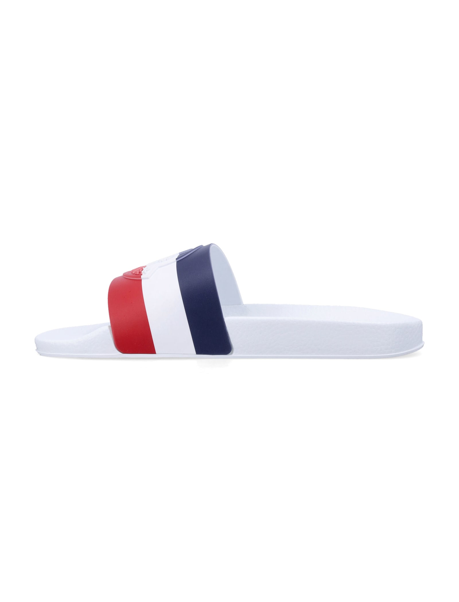Shop Moncler Basile Slids Shoes In White