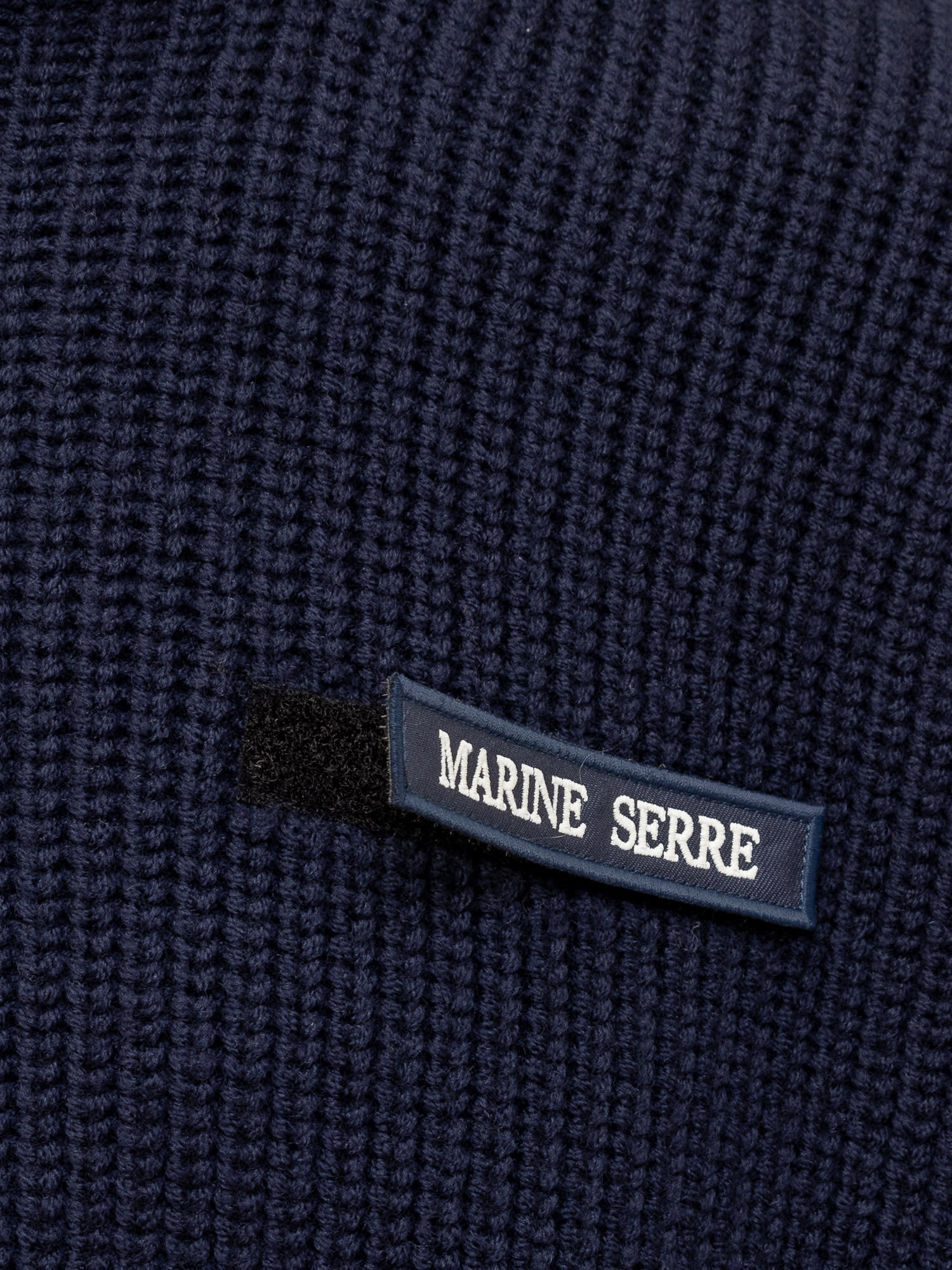 Shop Marine Serre Sweater With Logo In Navy