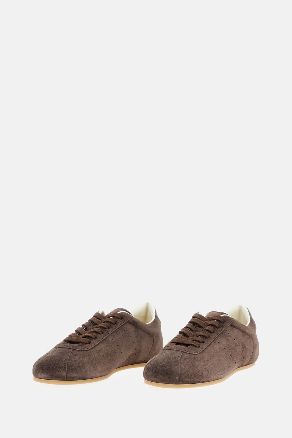 Common Projects Driving Lo Profile Leather-trimmed Suede Sneakers In Brown