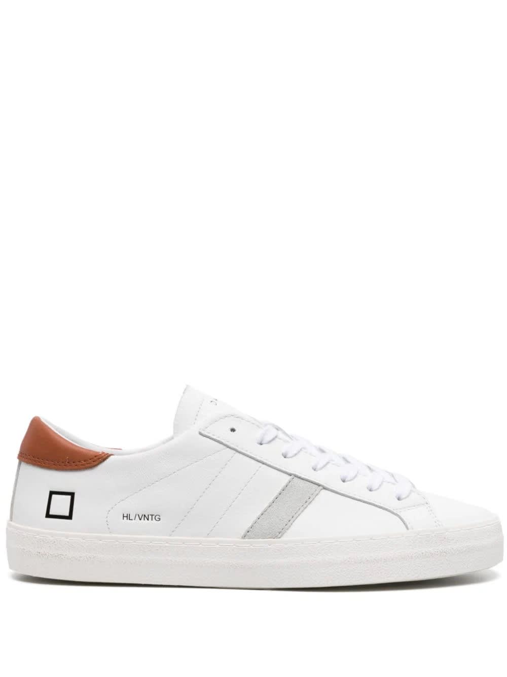 White And Brown Hill Sneakers D.A.T.E.