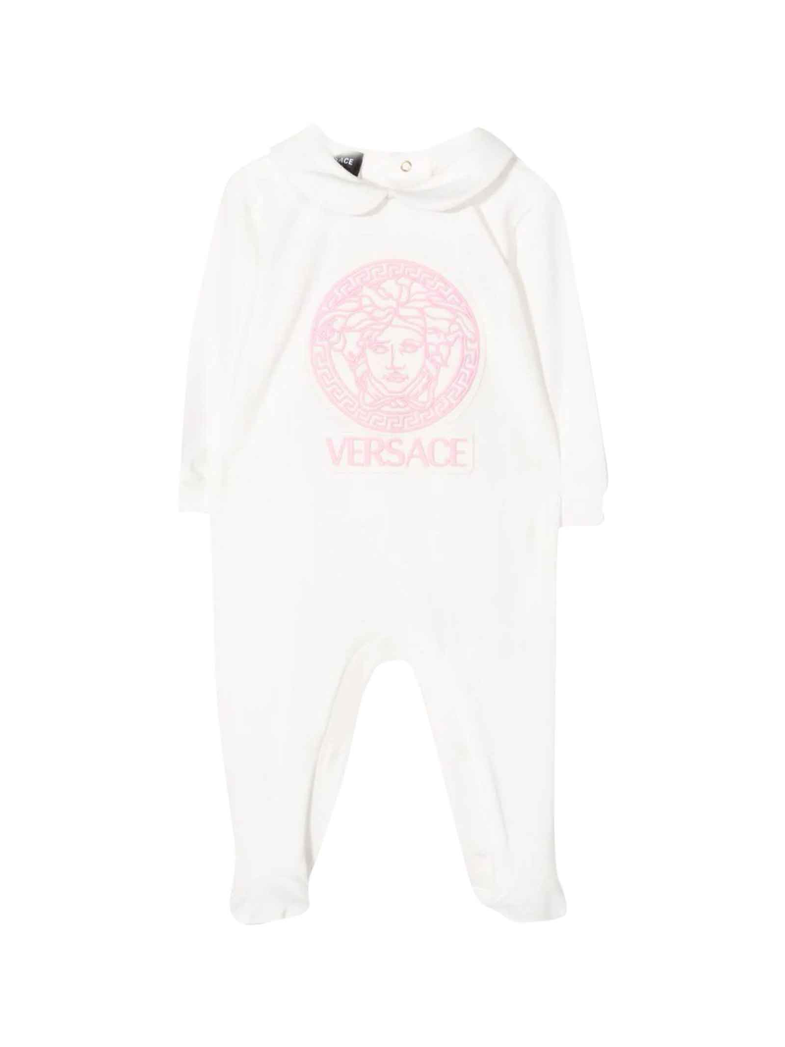 Young Versace Young Newborn White Onesie