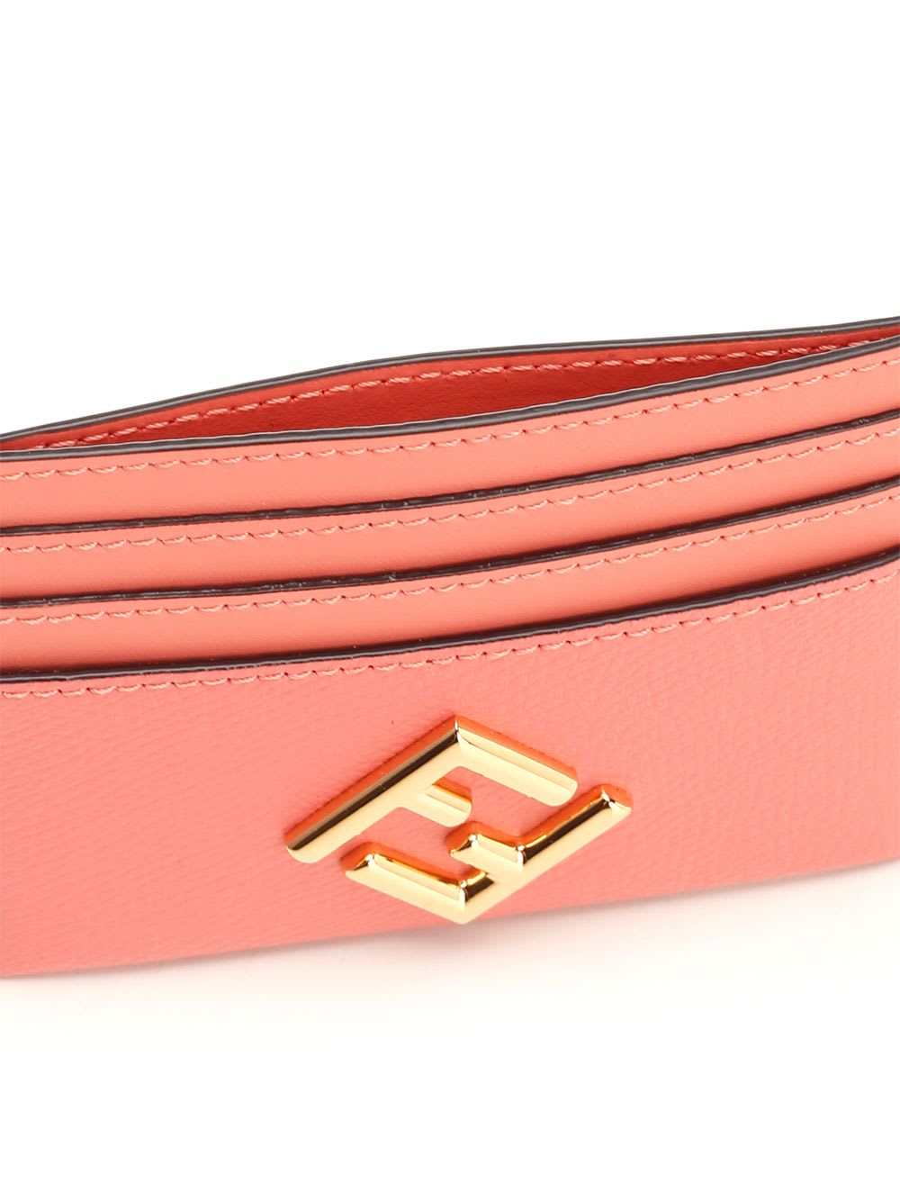 Shop Fendi Ff Diamonds Card Holder In Rose