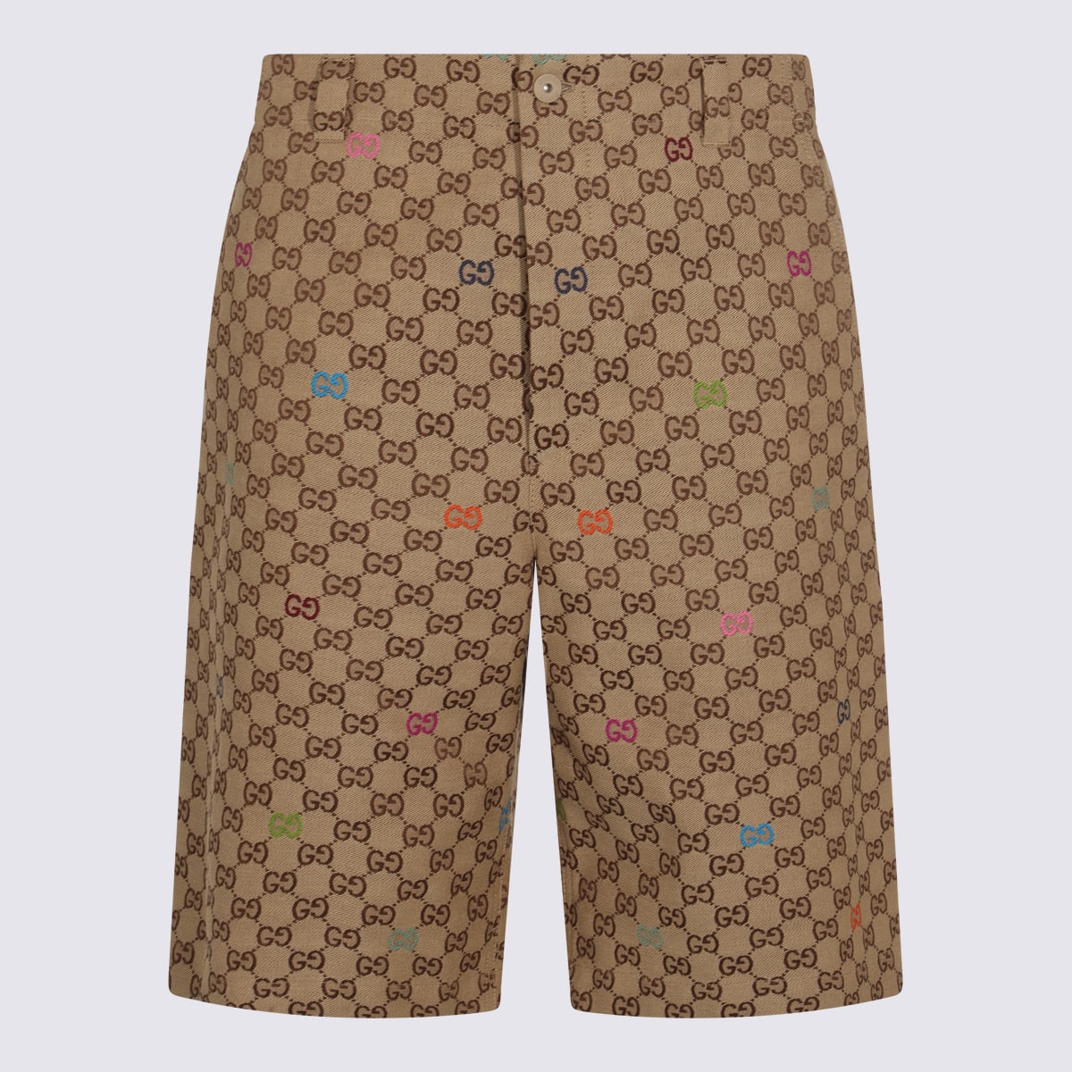 Beige Cotton Shorts