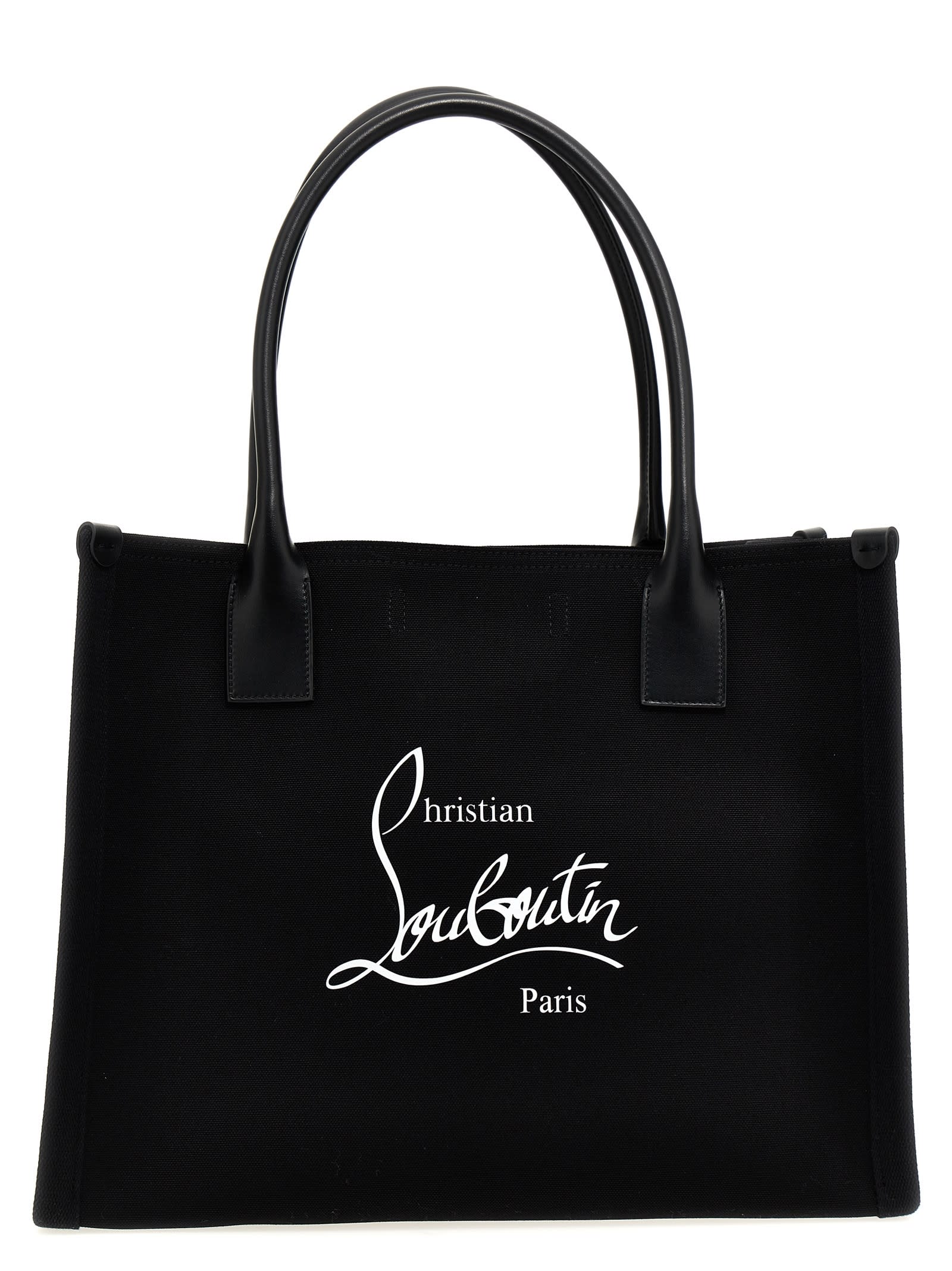 Christian Louboutin Nastroloubi E/w Large Shopping Bag In Black