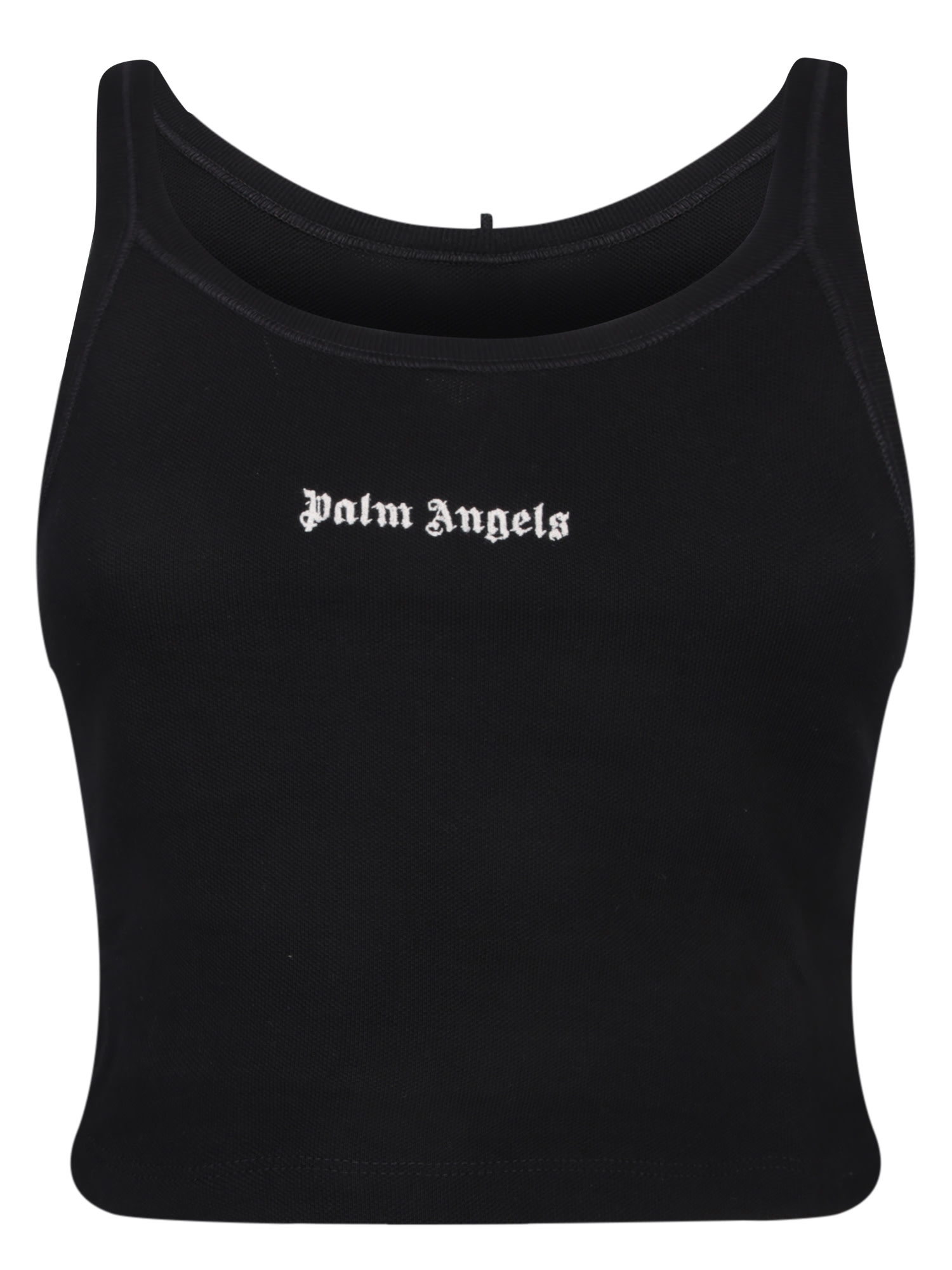 Shop Palm Angels Logo Black Top