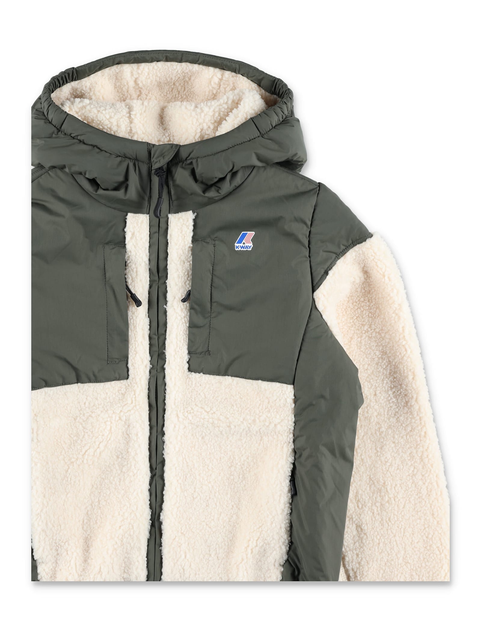 K-way Hooded Fleece-paneled Jacket In Multi