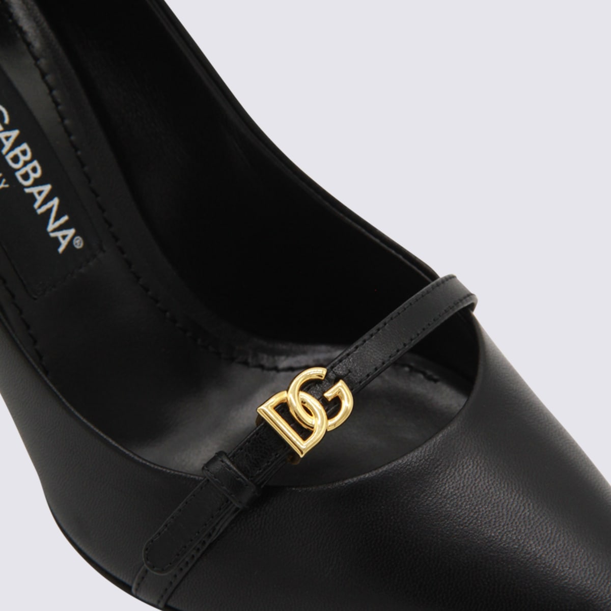 Dolce & Gabbana 90mm Leather Pointed-toe Pumps In Black