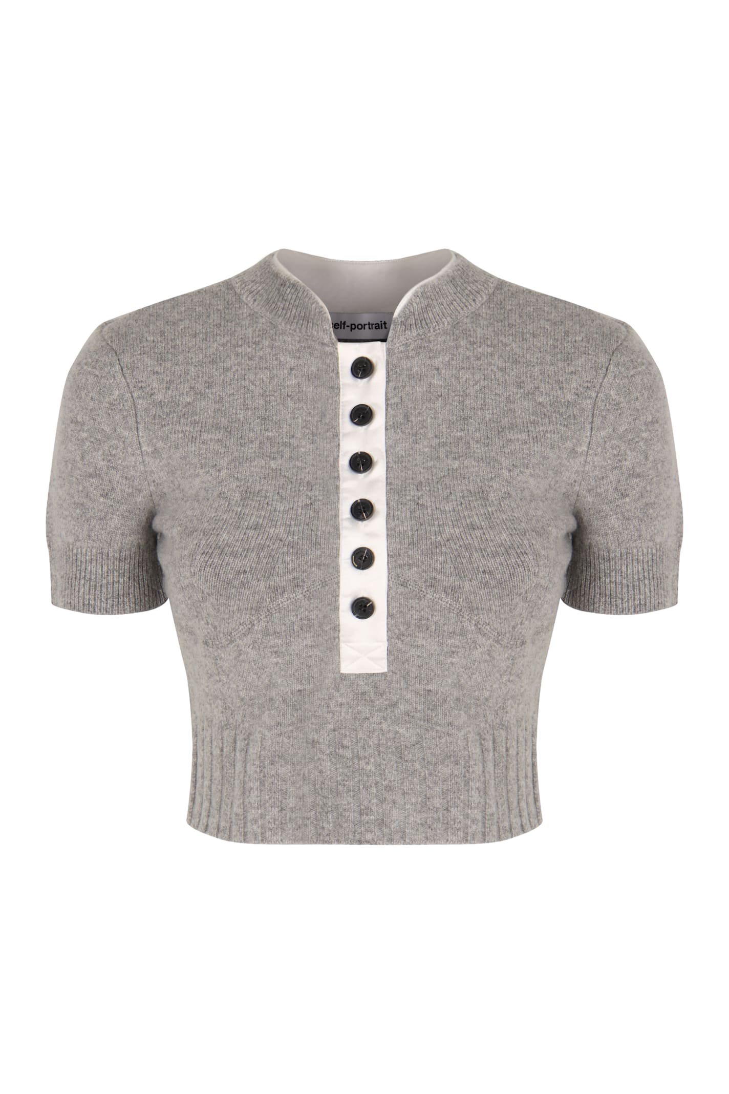 Self-portrait Sweater In Wool Blend In Gray