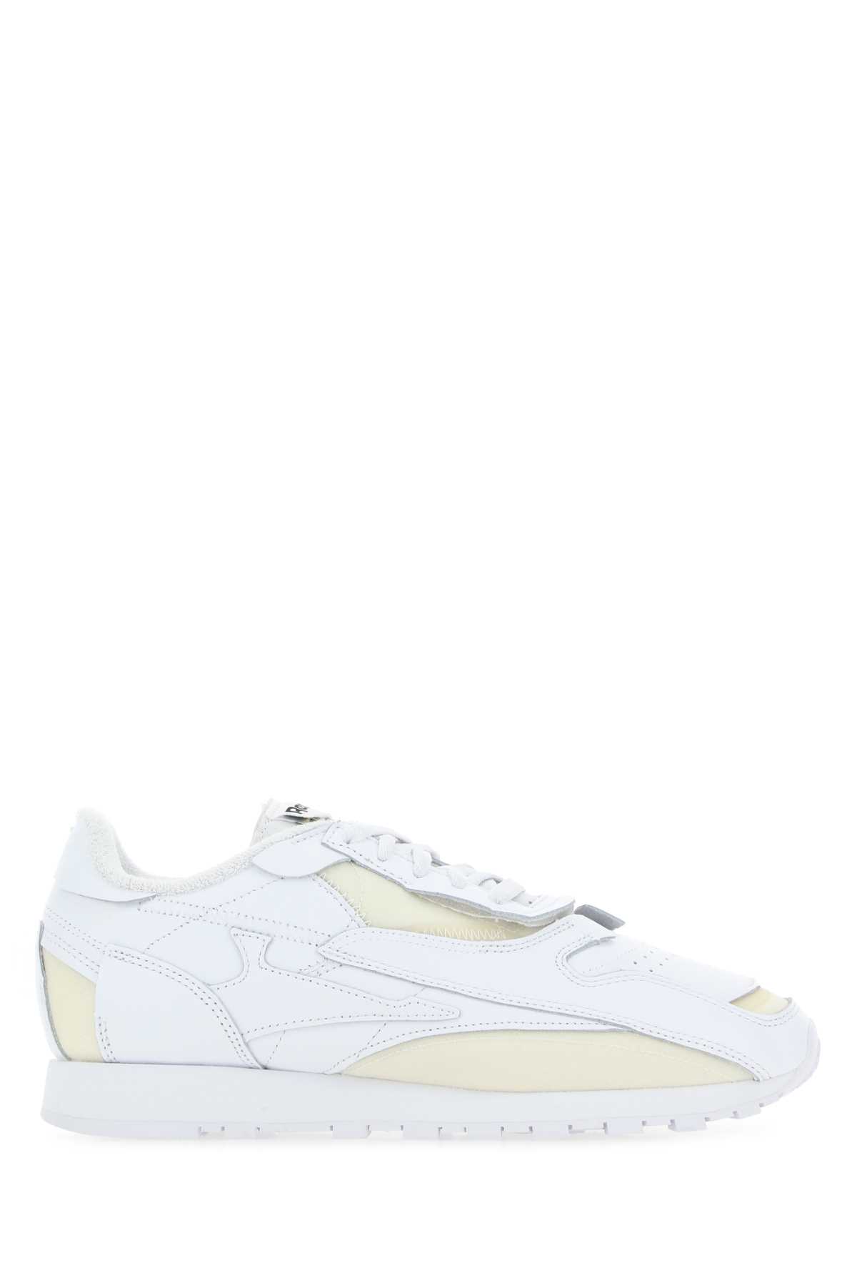 White Leather And Fabric Project 0 Cl Memory Of V2 Sneakers