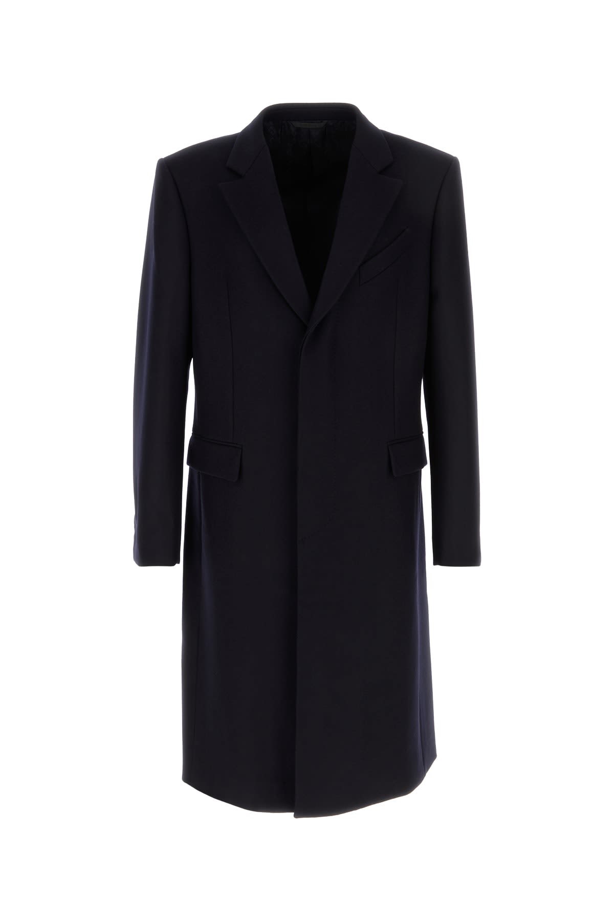 Shop Givenchy Fitted Long Coat In Nightblue