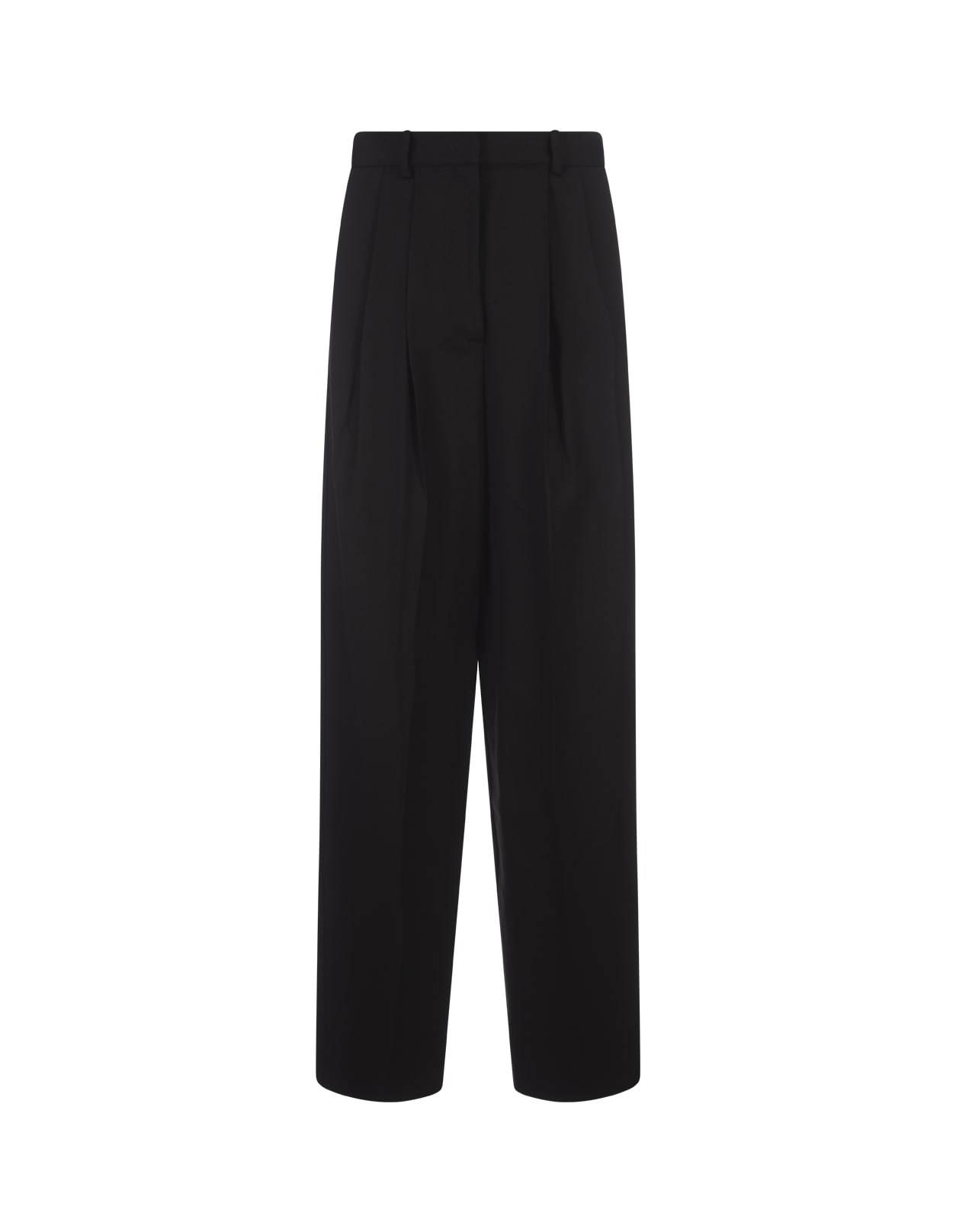 Shop P.a.r.o.s.h Black Gabardine Liliuxy Trousers