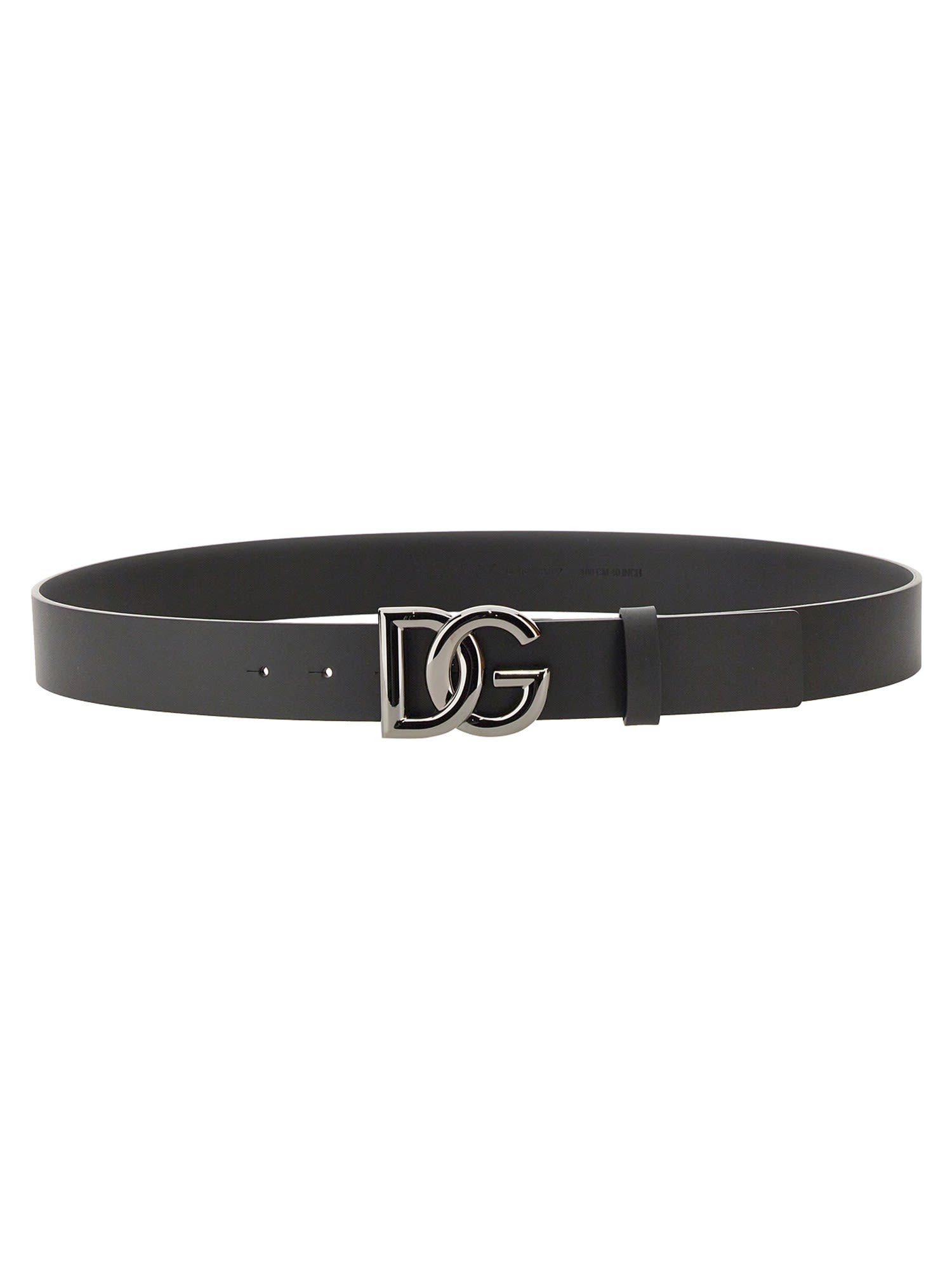 Shop Dolce & Gabbana Leather Belt In Black