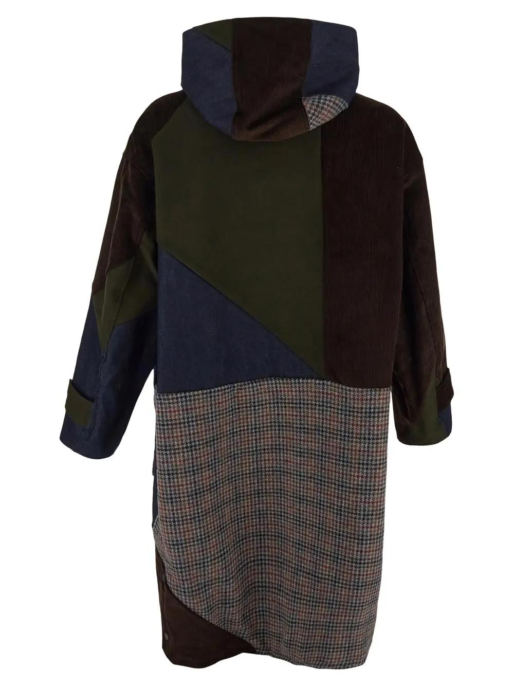 Shop Baracuta Patchwork Duffle Coat In Multicolour